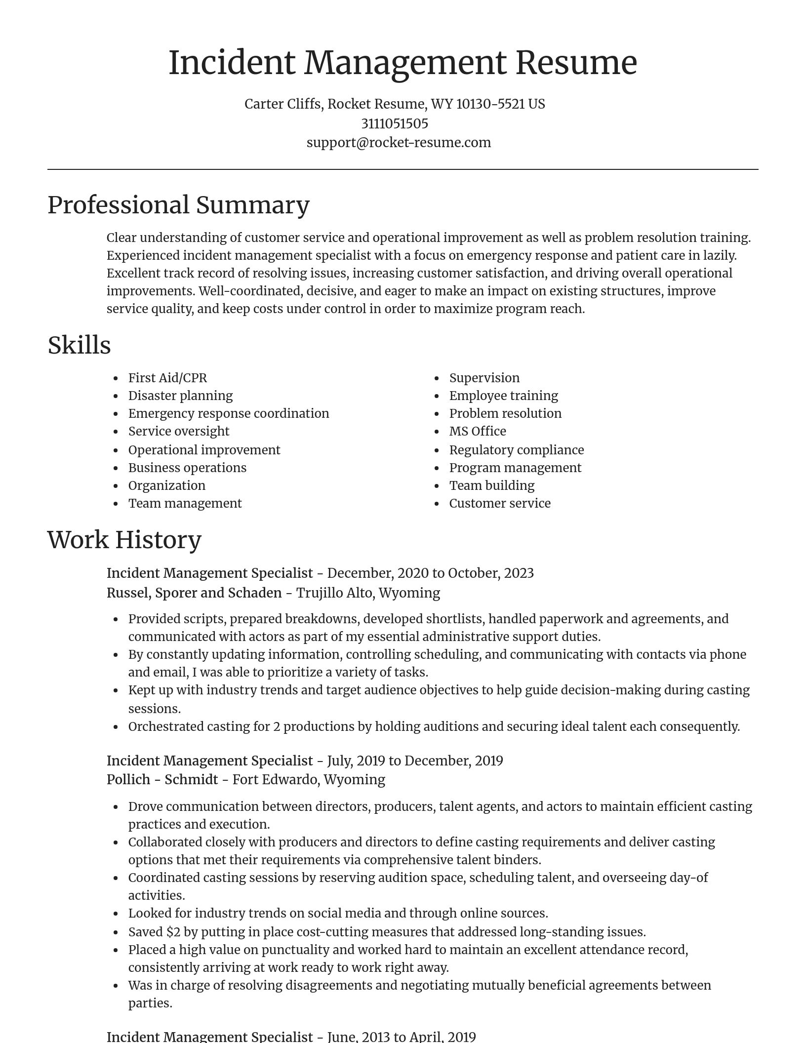 Focal Point resume template