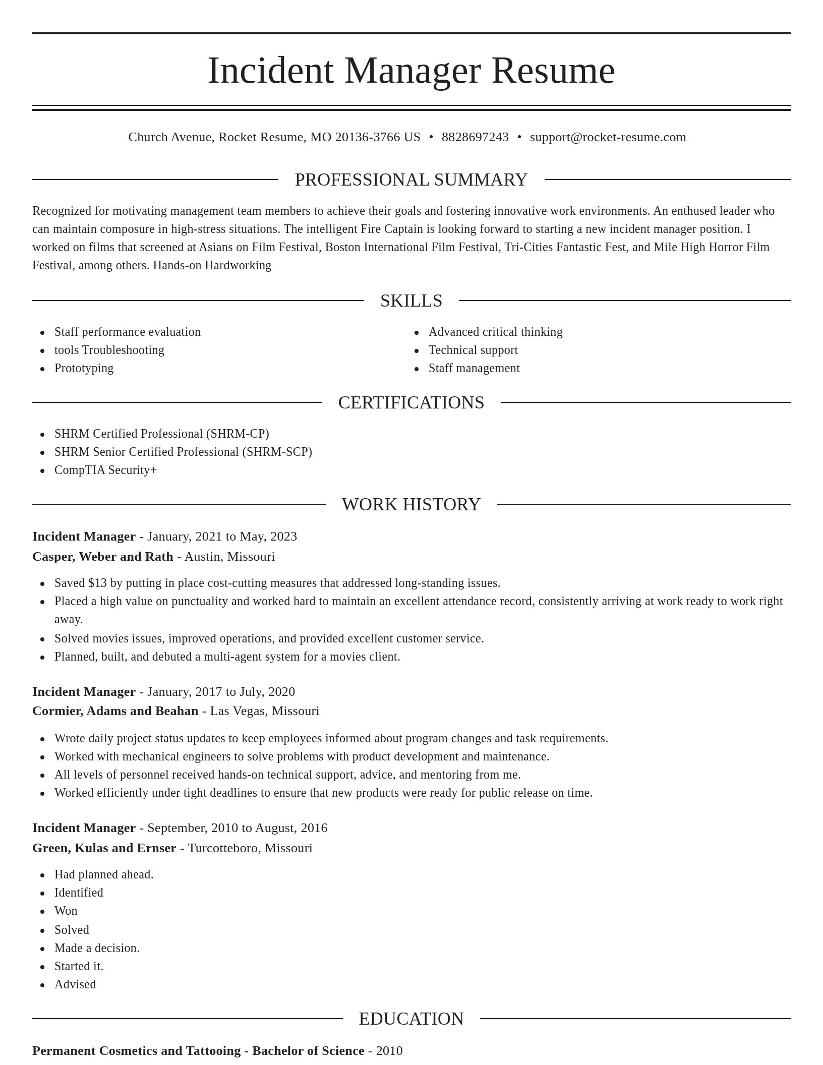 Elegant resume template