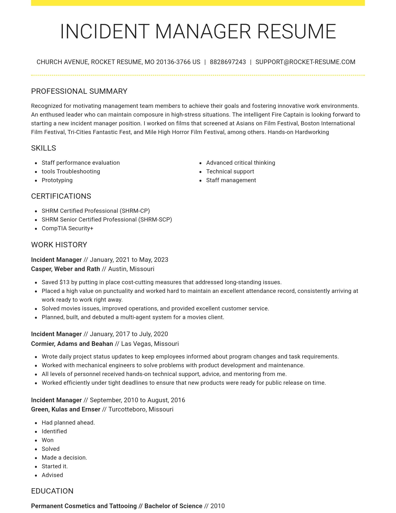 Grand resume template