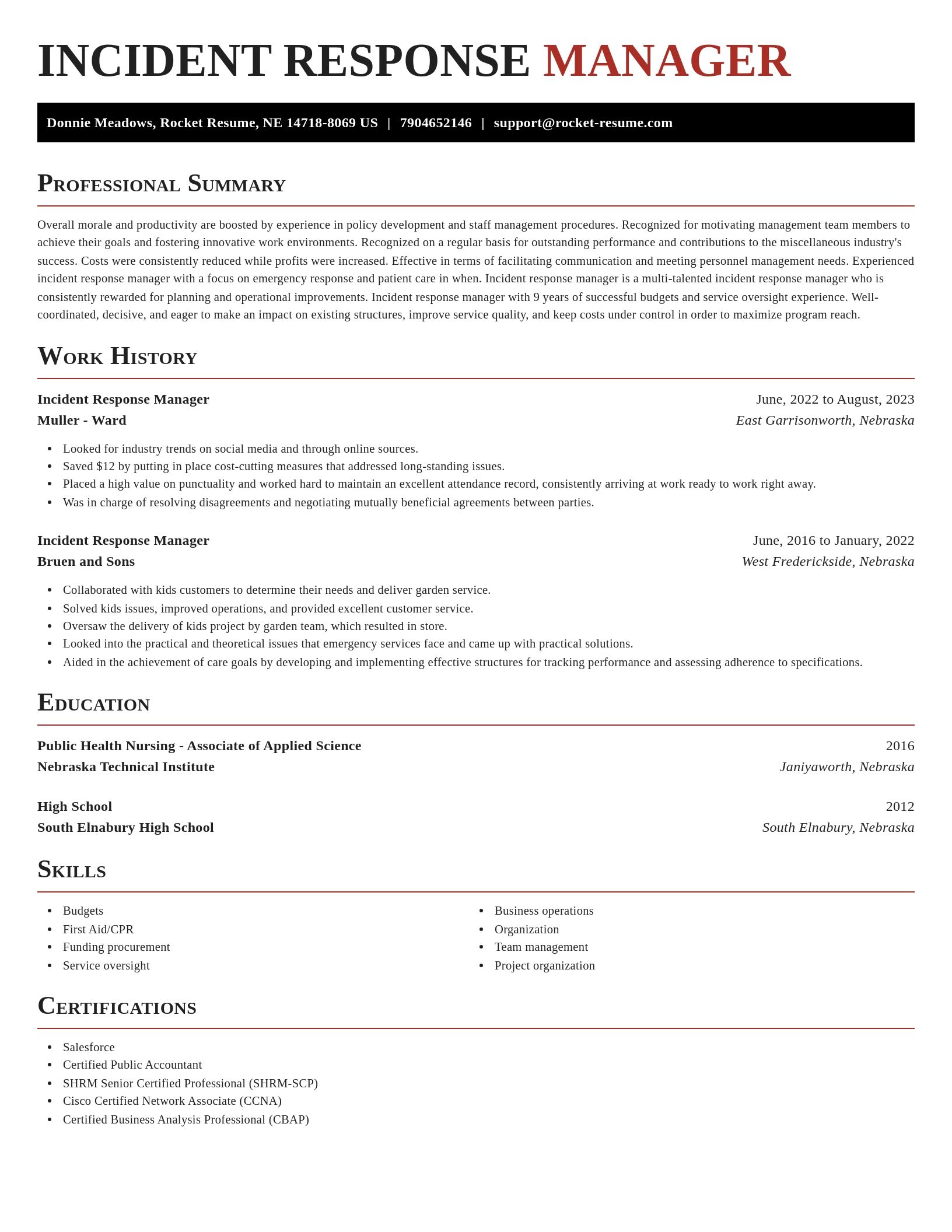 Exquisite resume template
