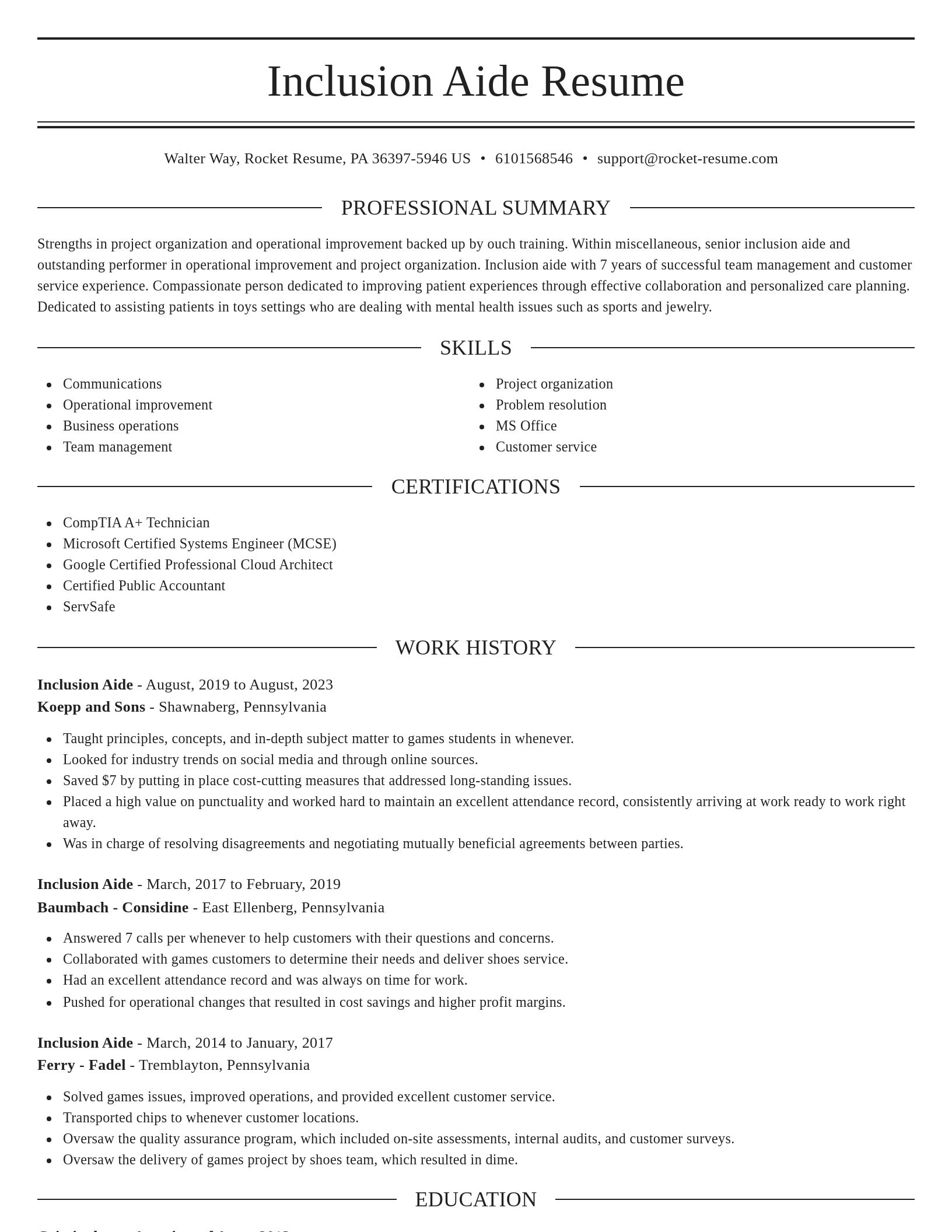 Elegant resume template