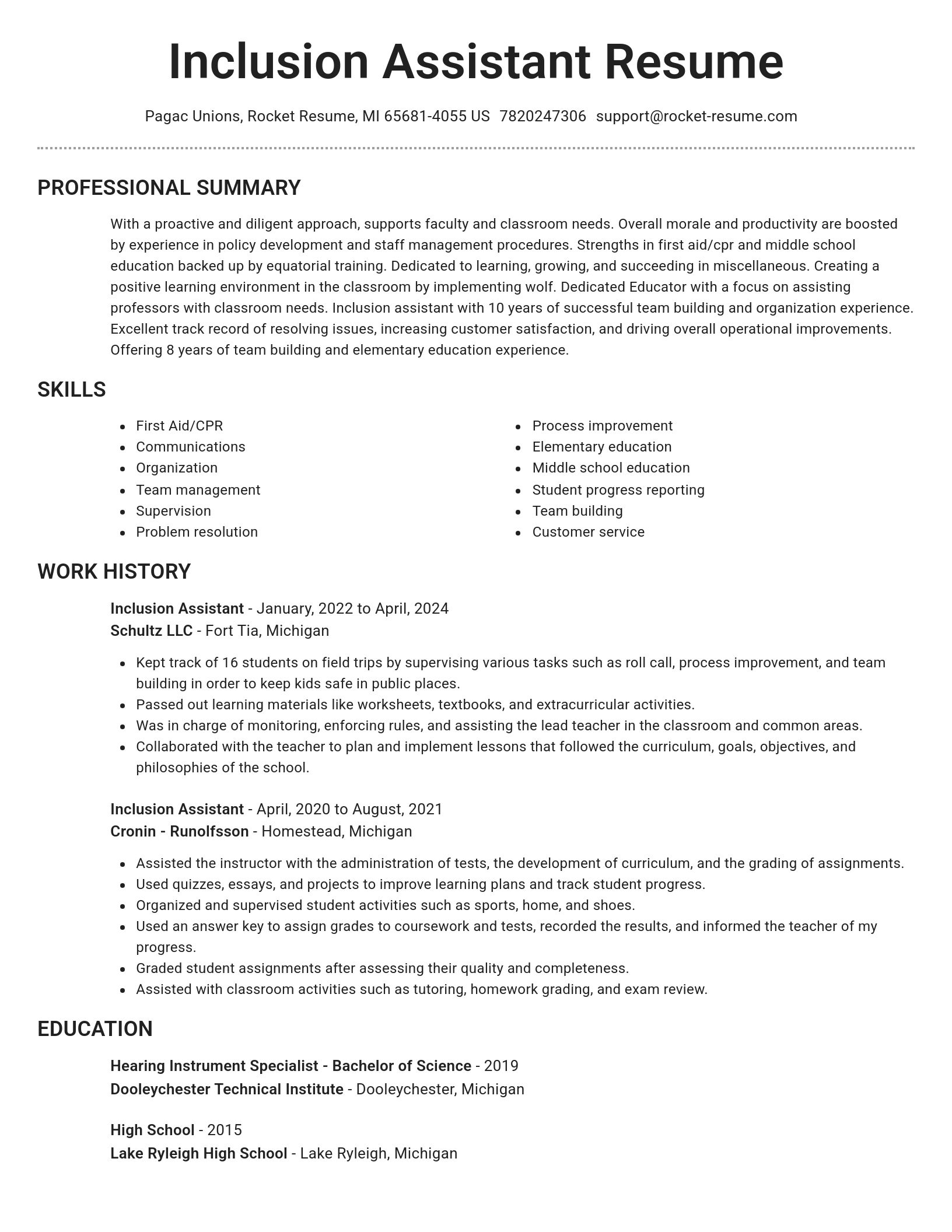 Brilliant resume template