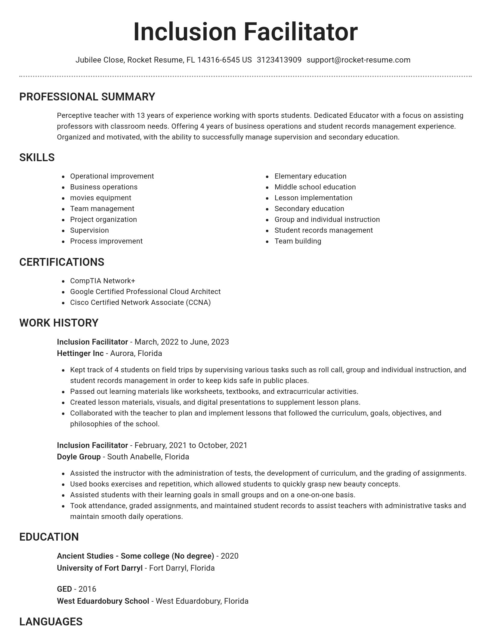 Brilliant resume template
