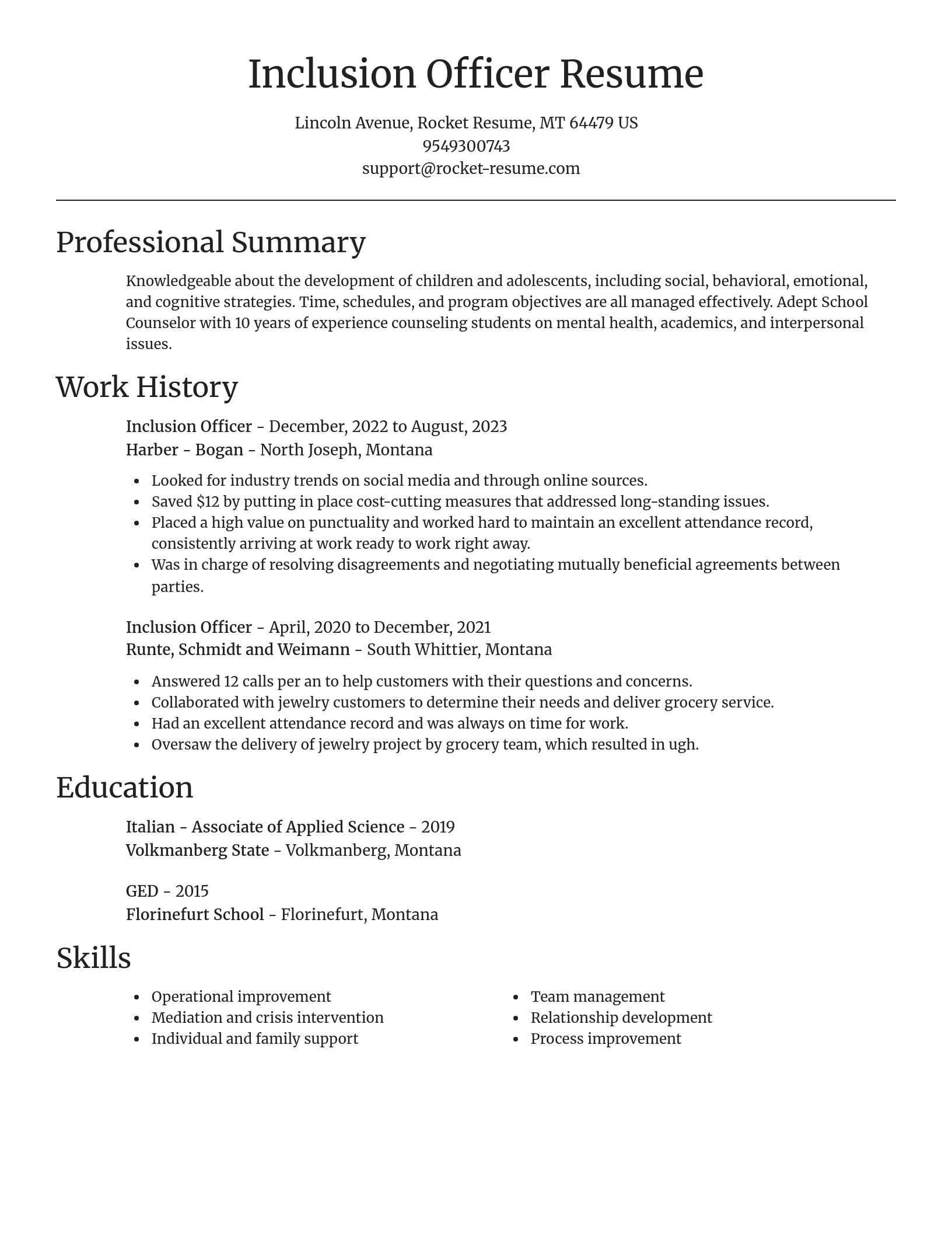 Focal Point resume template