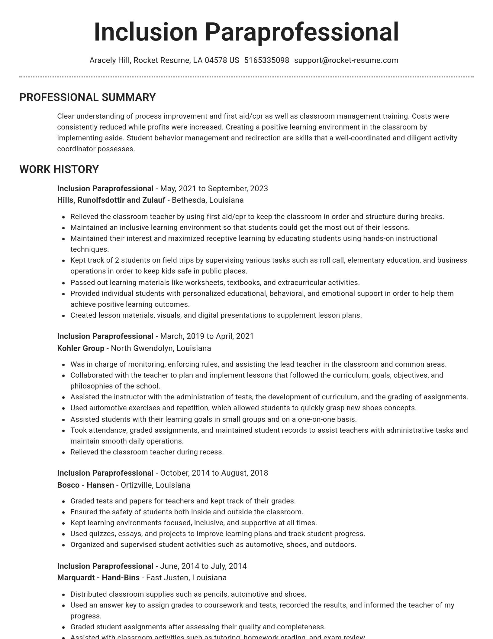 Brilliant resume template