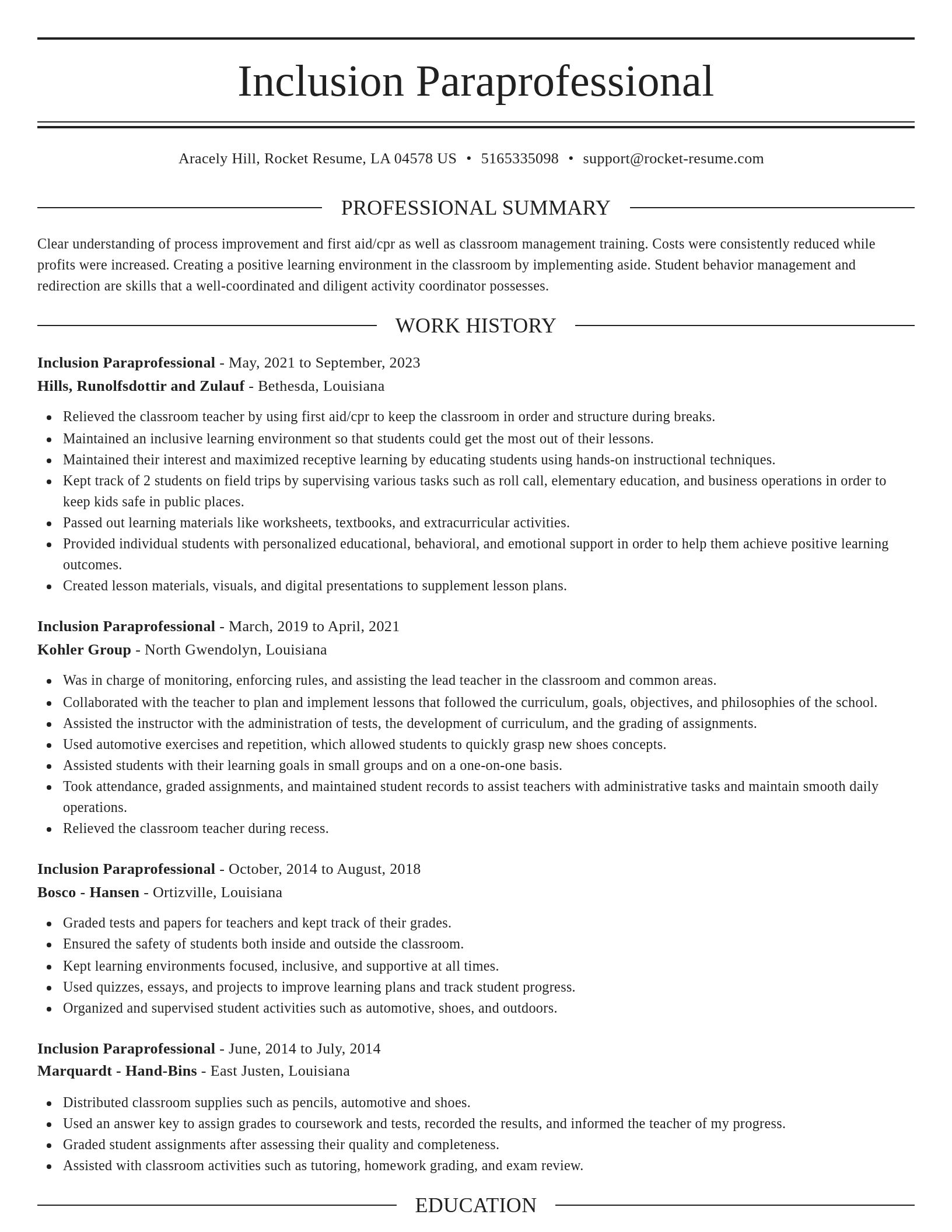 Elegant resume template