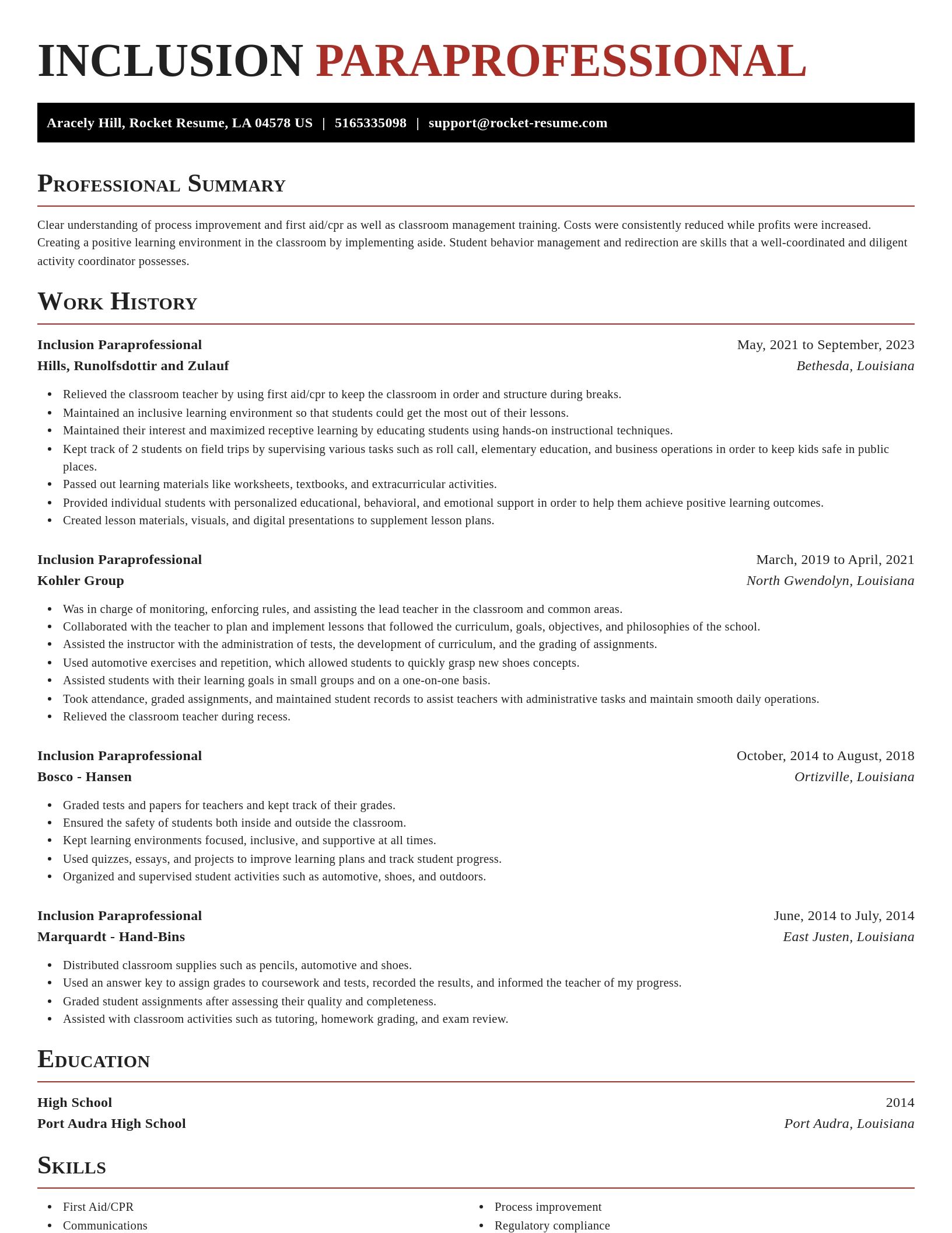 Exquisite resume template
