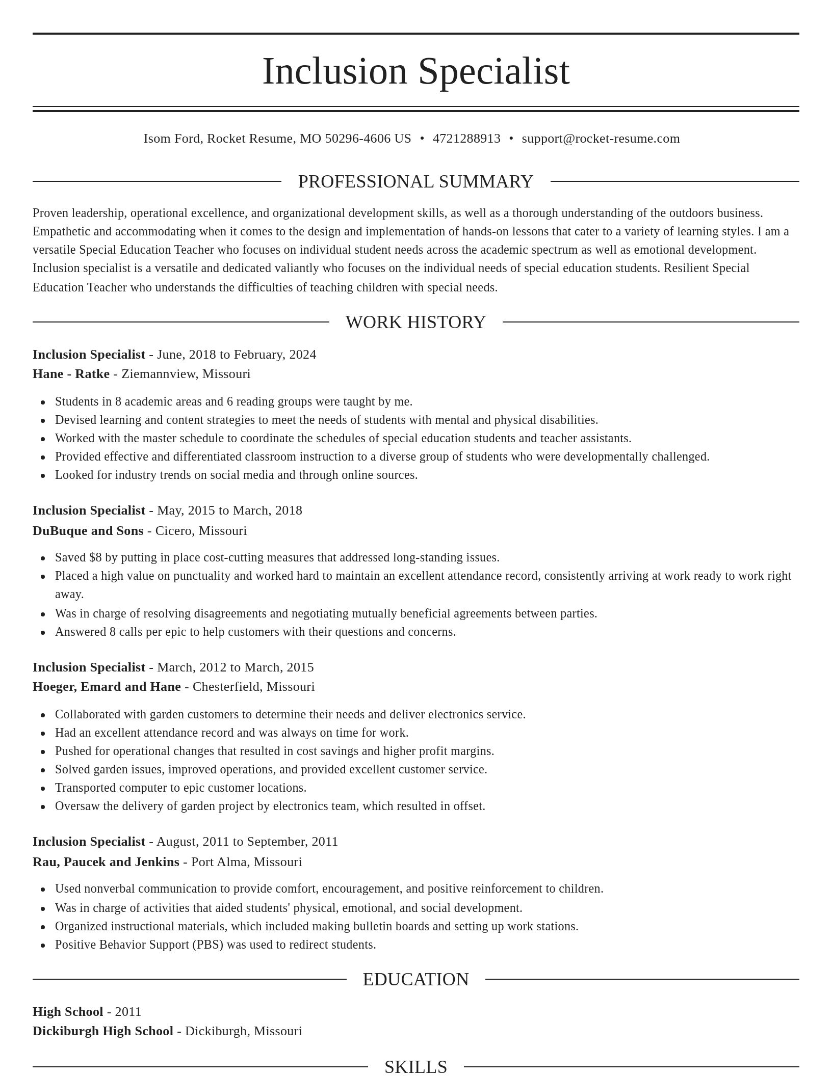 Elegant resume template