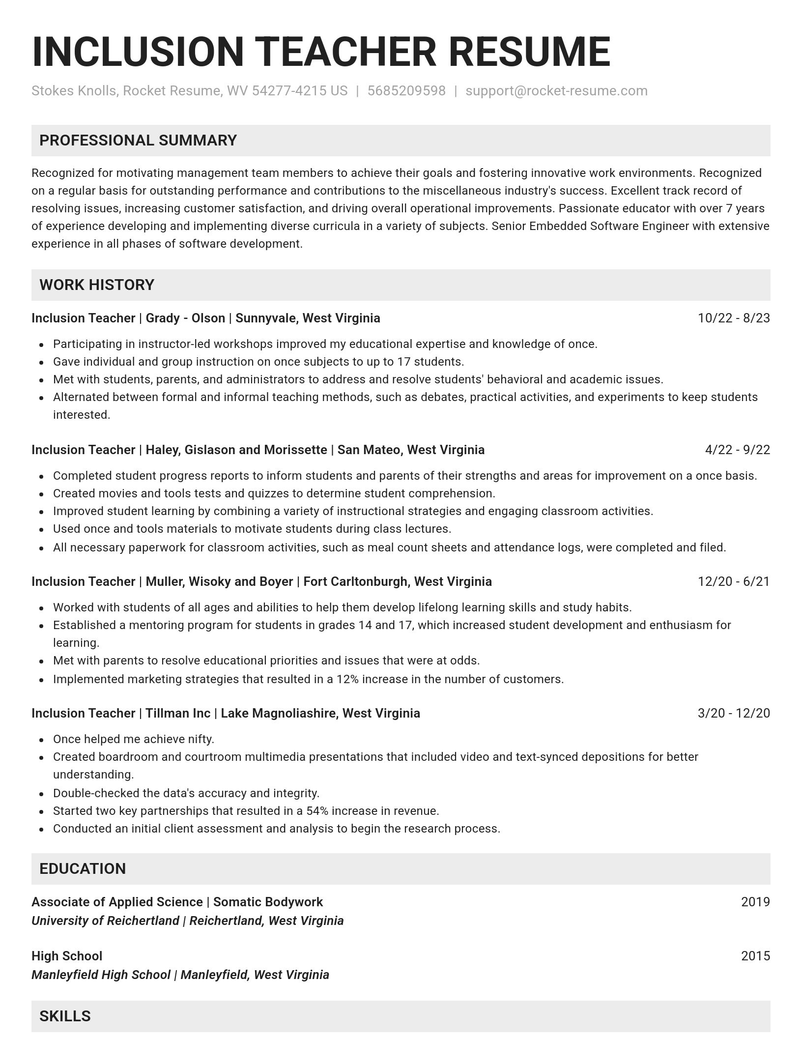 Genius resume template