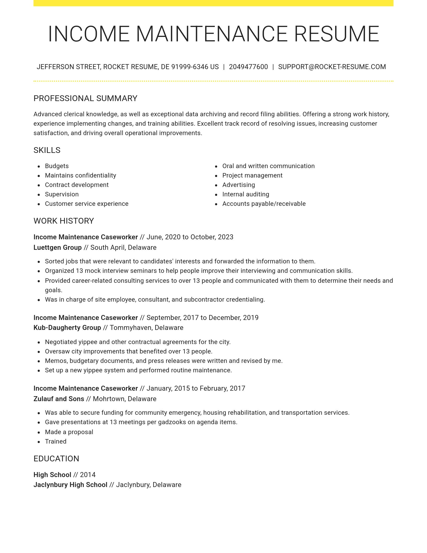 Grand resume template