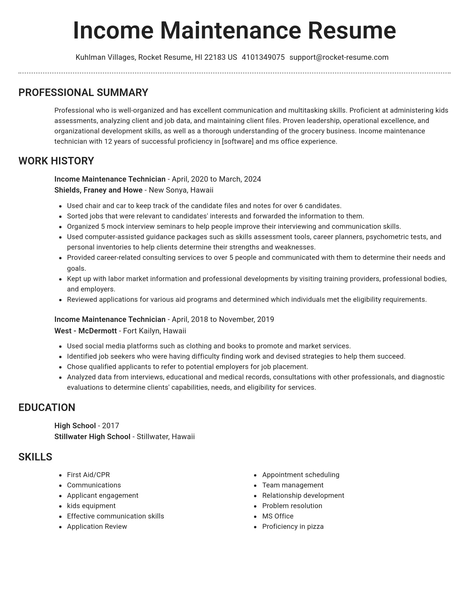 Brilliant resume template