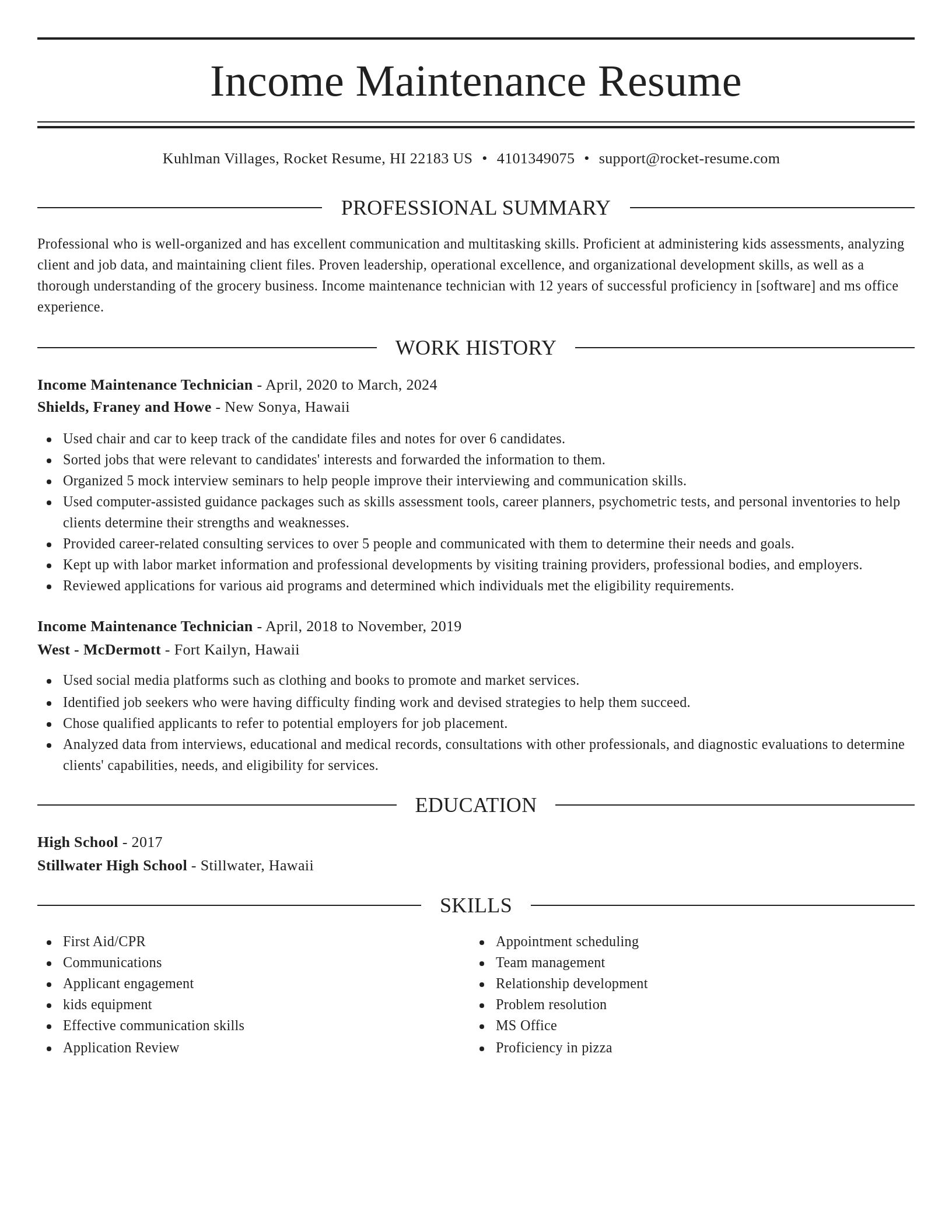 Elegant resume template