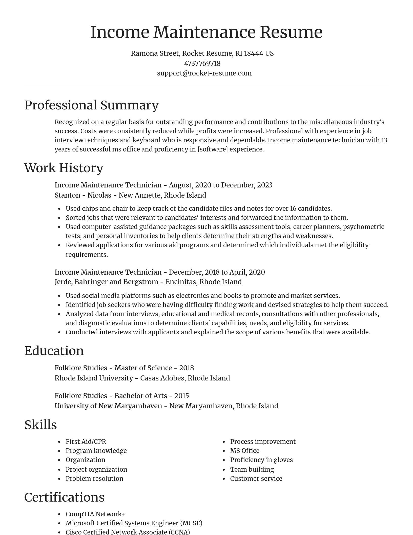 Focal Point resume template