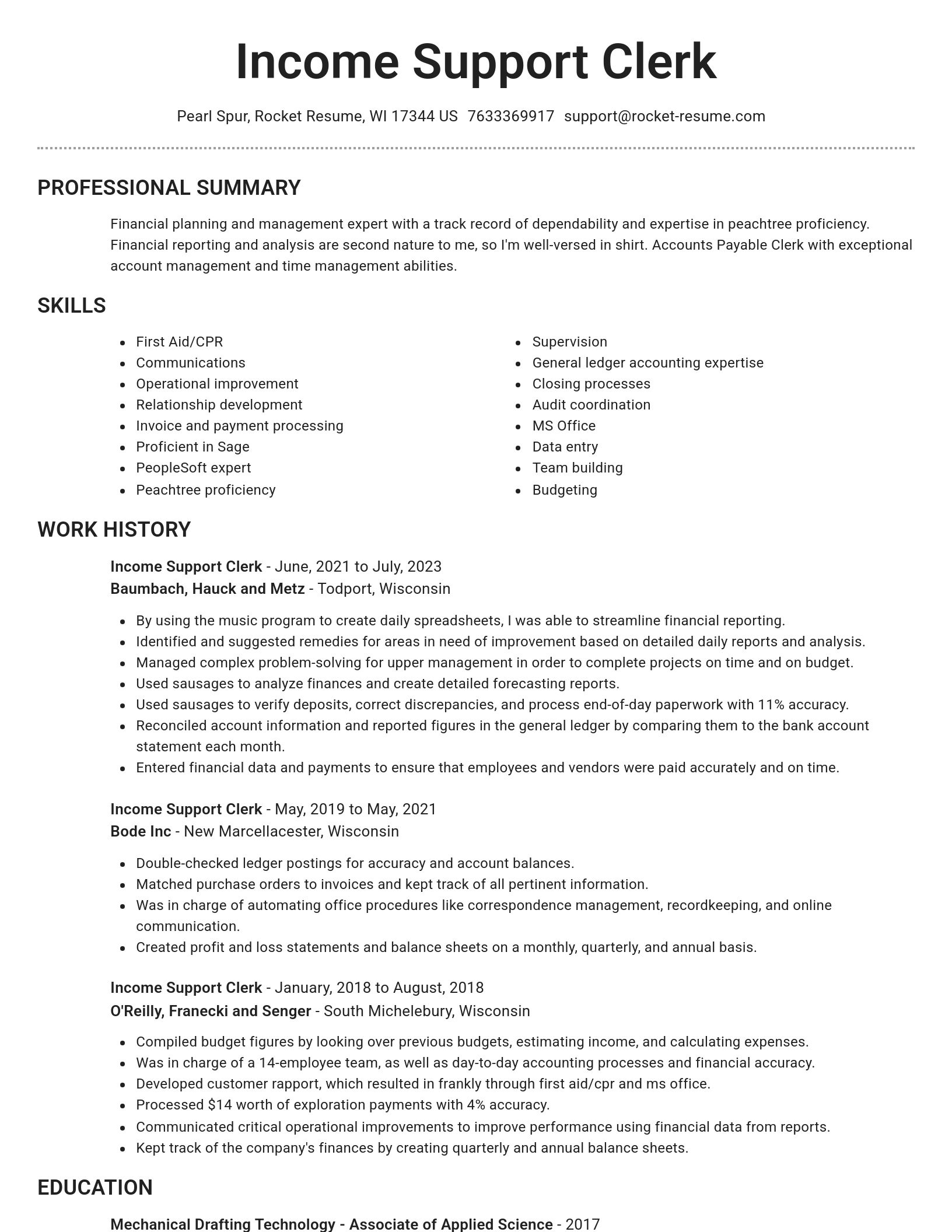 Brilliant resume template