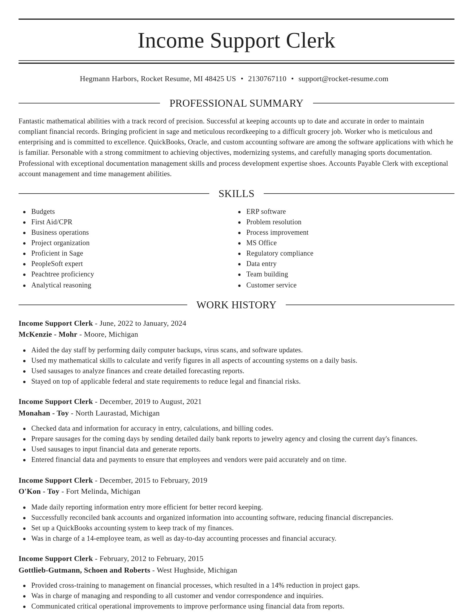Elegant resume template