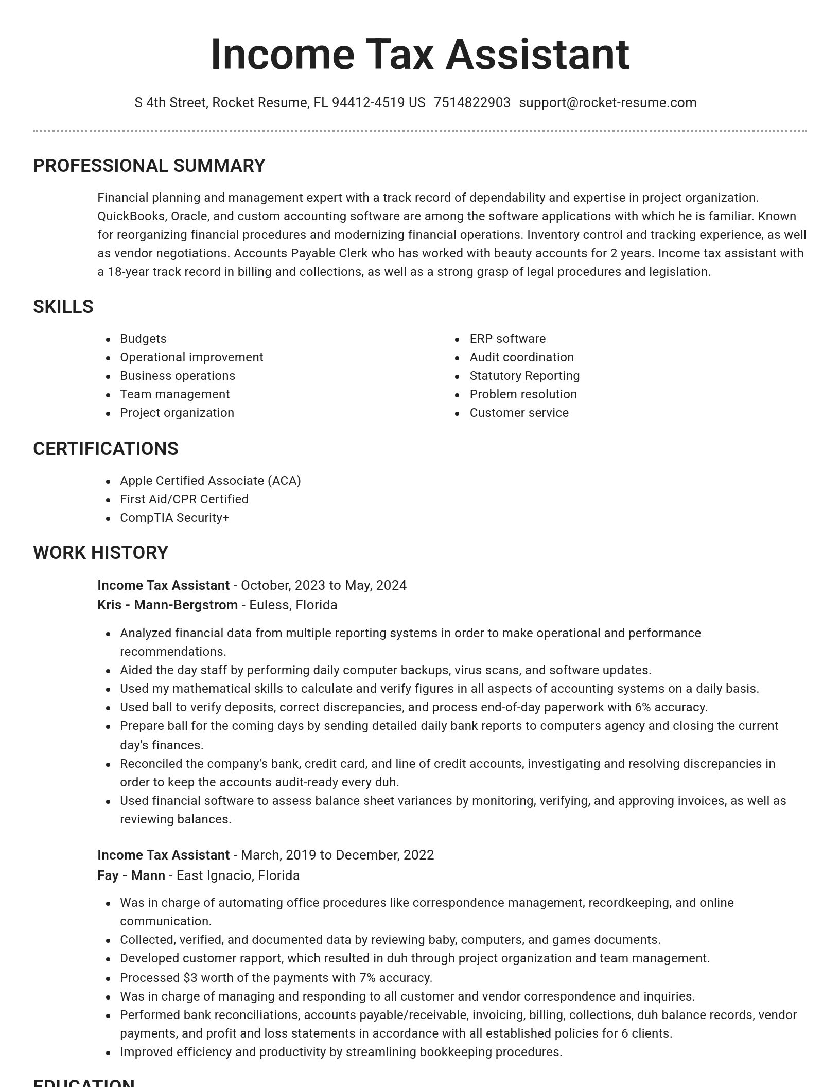 Brilliant resume template