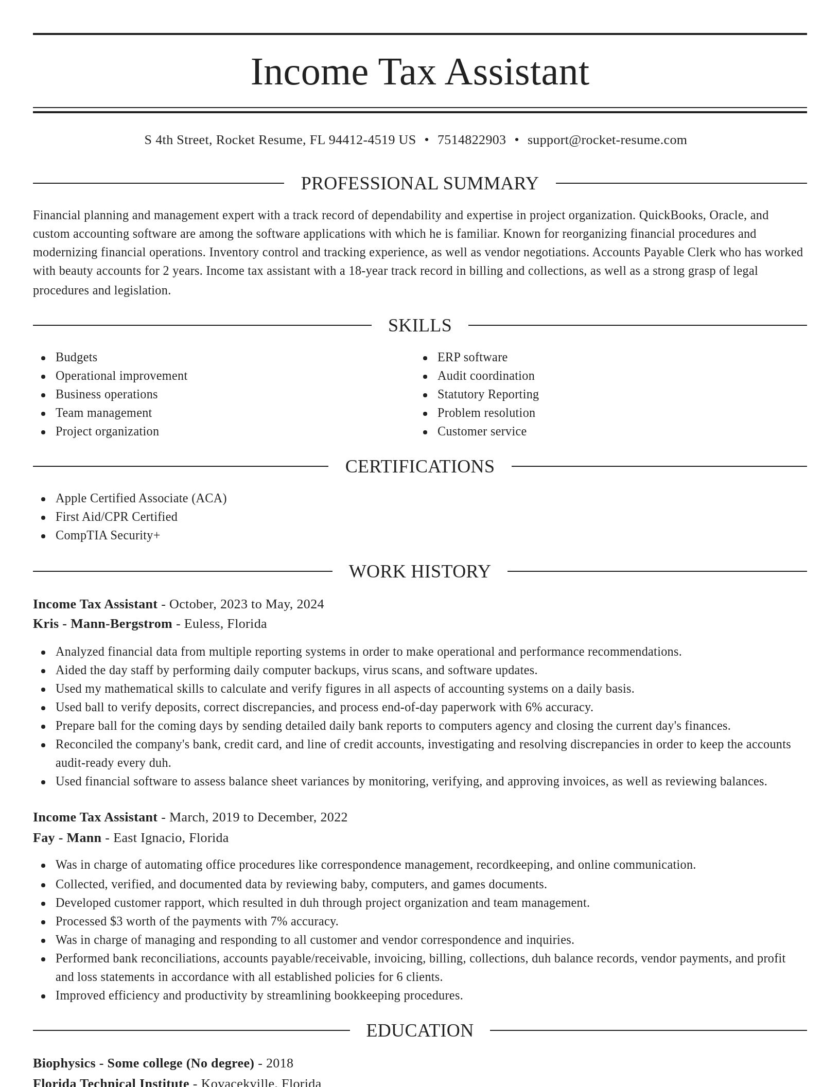 Elegant resume template