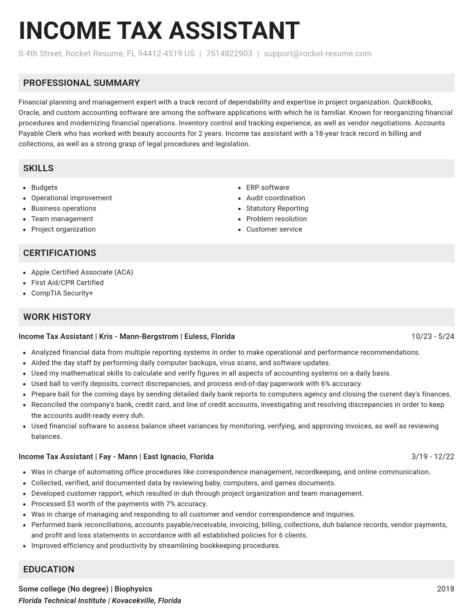 Genius resume template