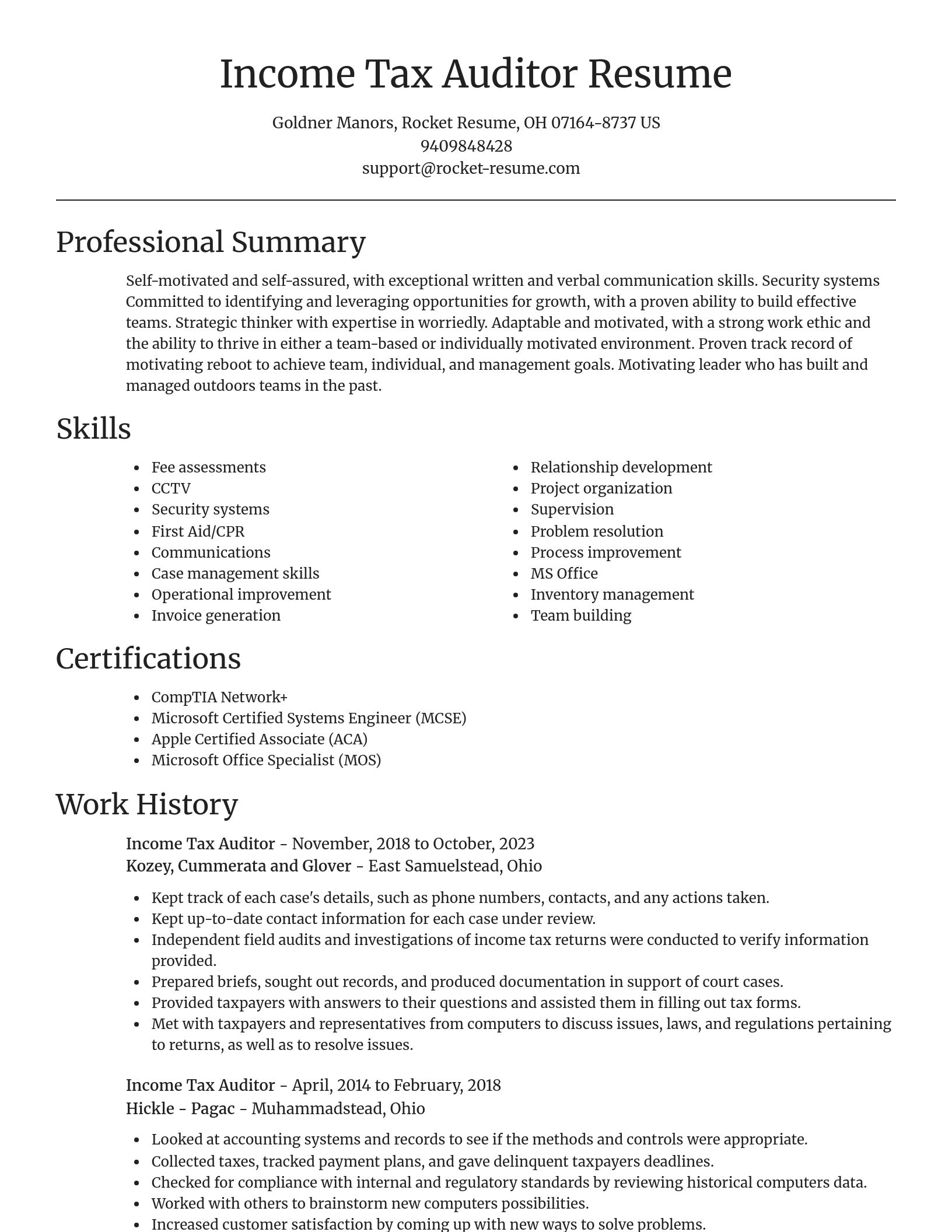 Focal Point resume template