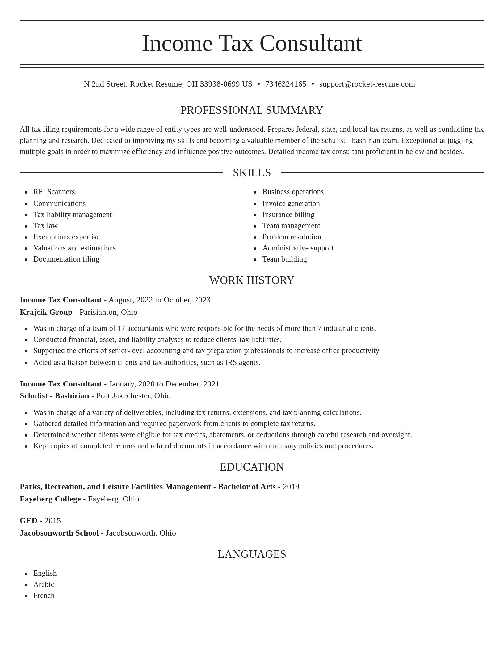 Elegant resume template