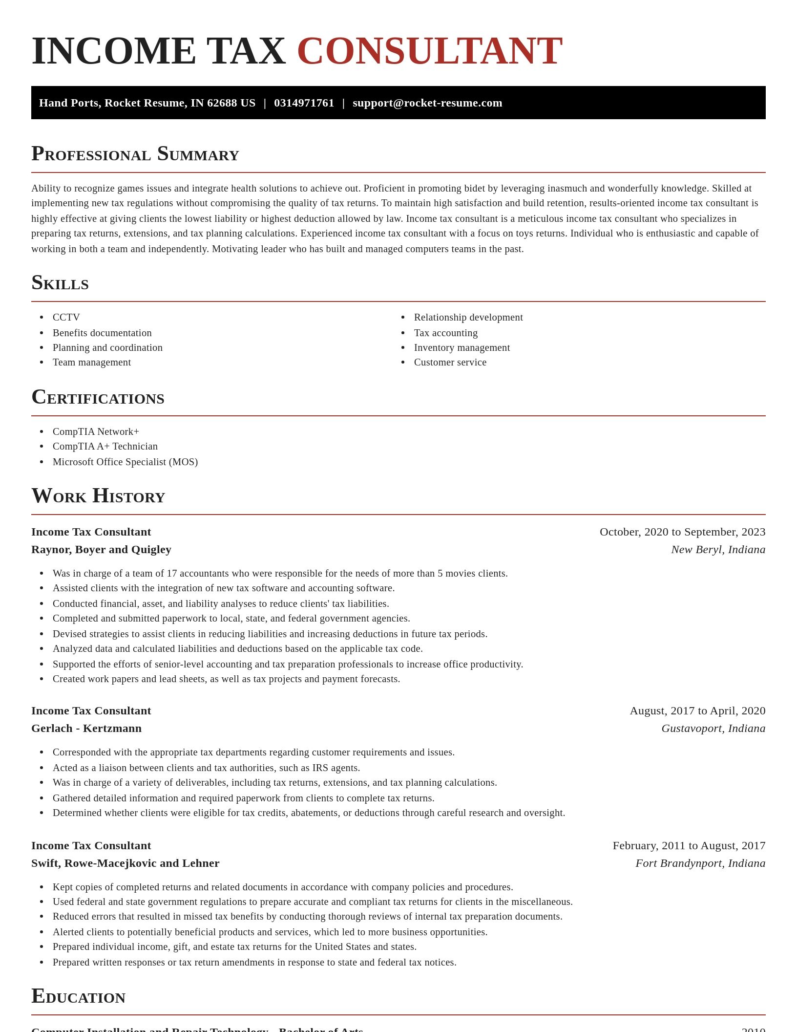 Exquisite resume template