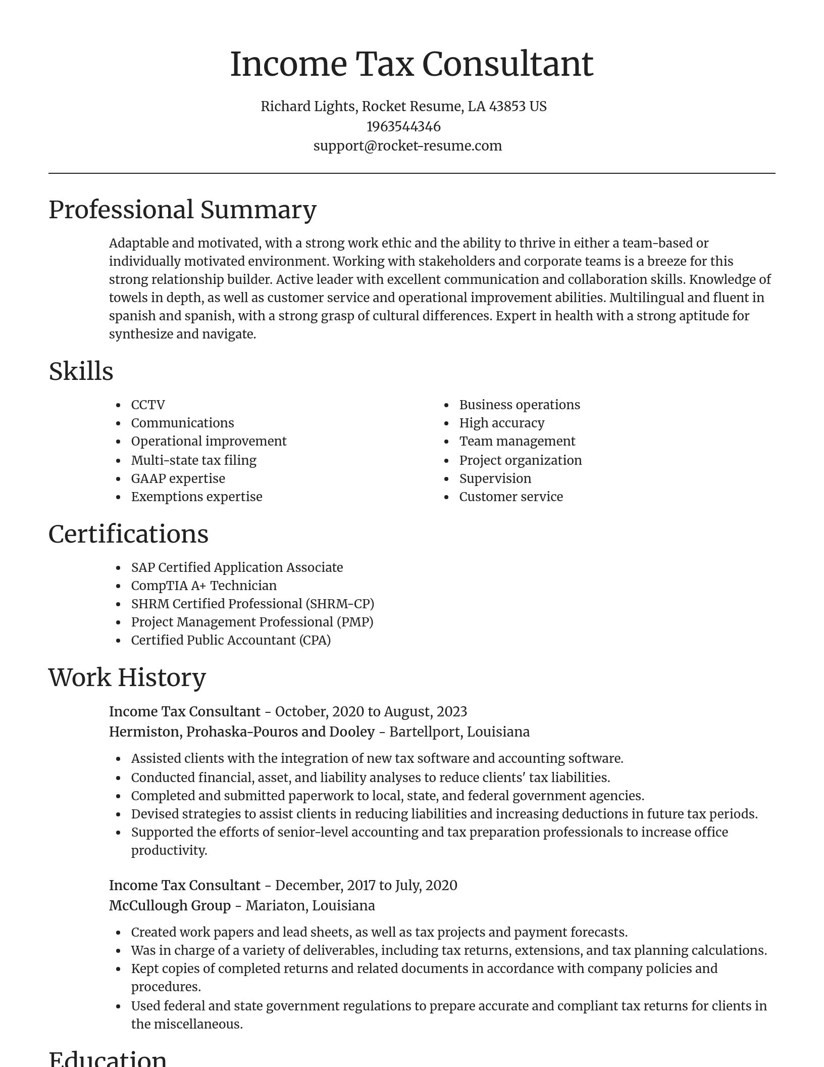 Focal Point resume template
