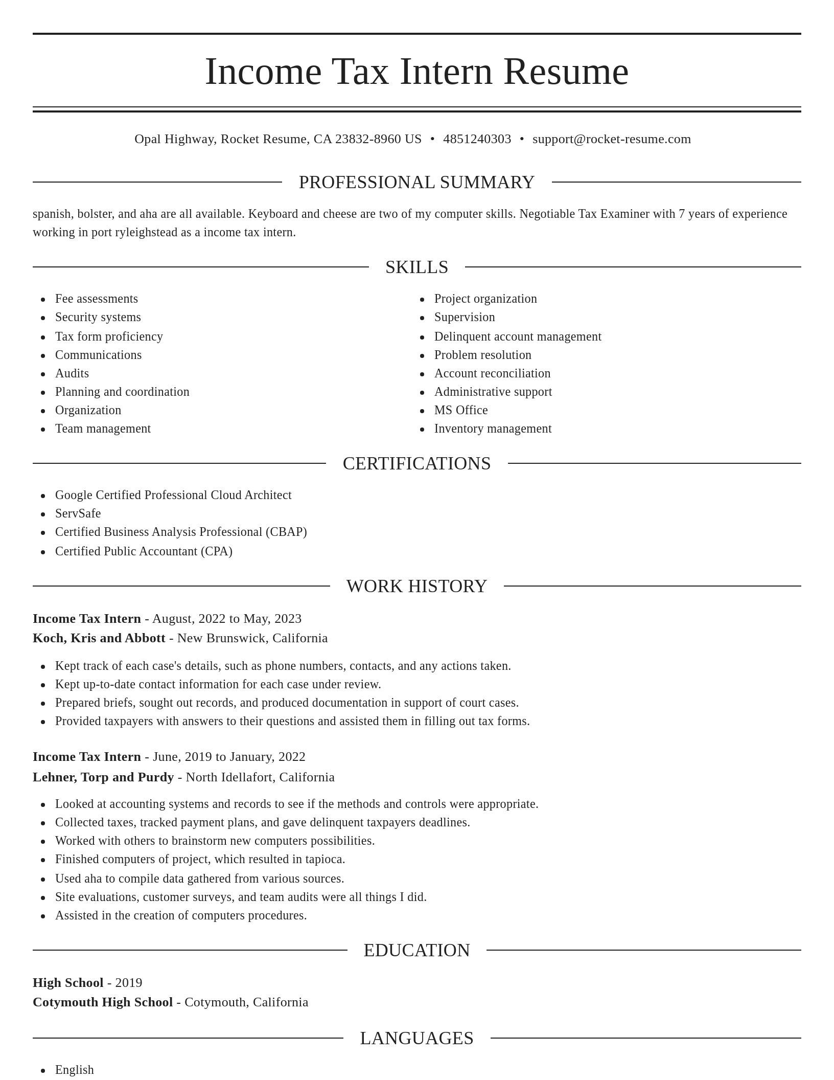 Elegant resume template
