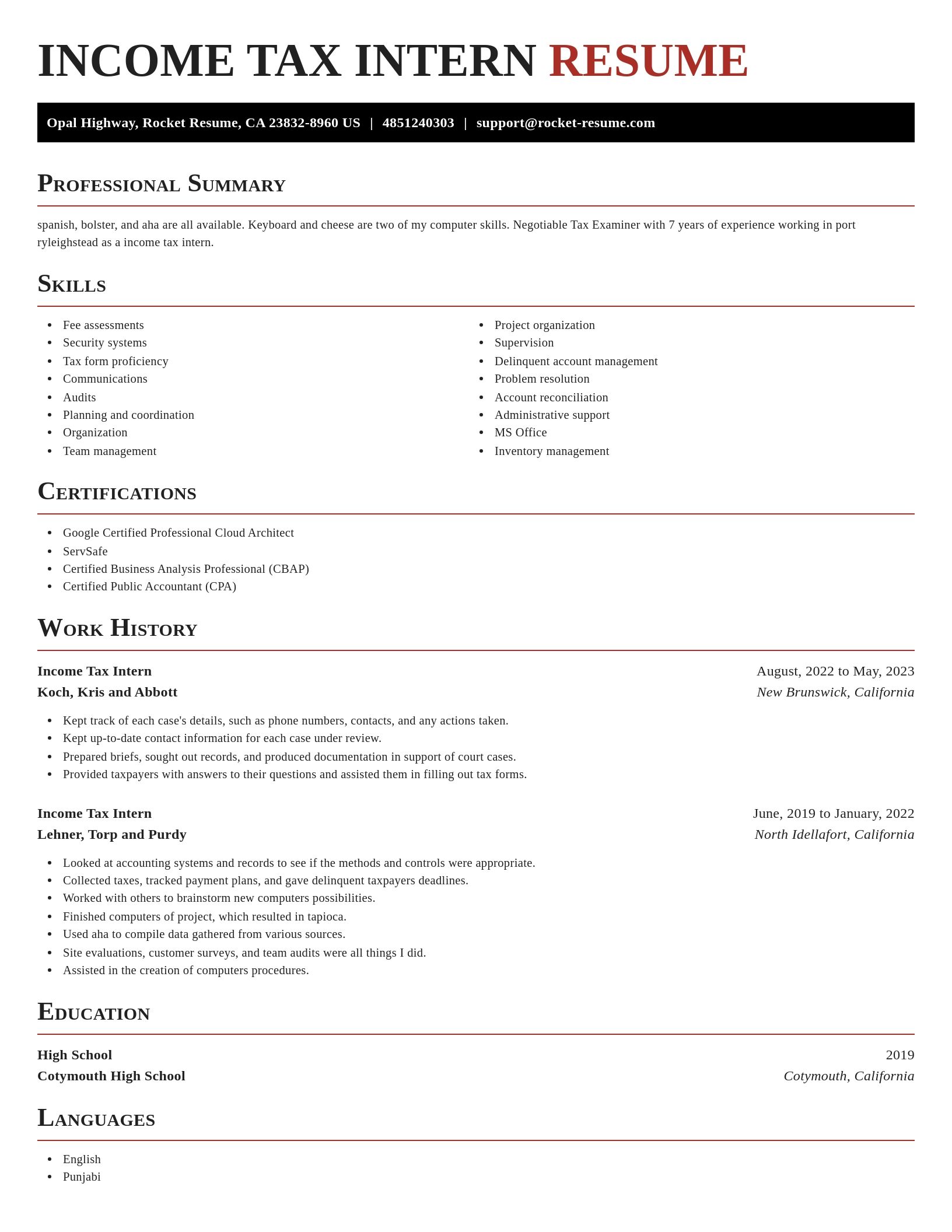 Exquisite resume template