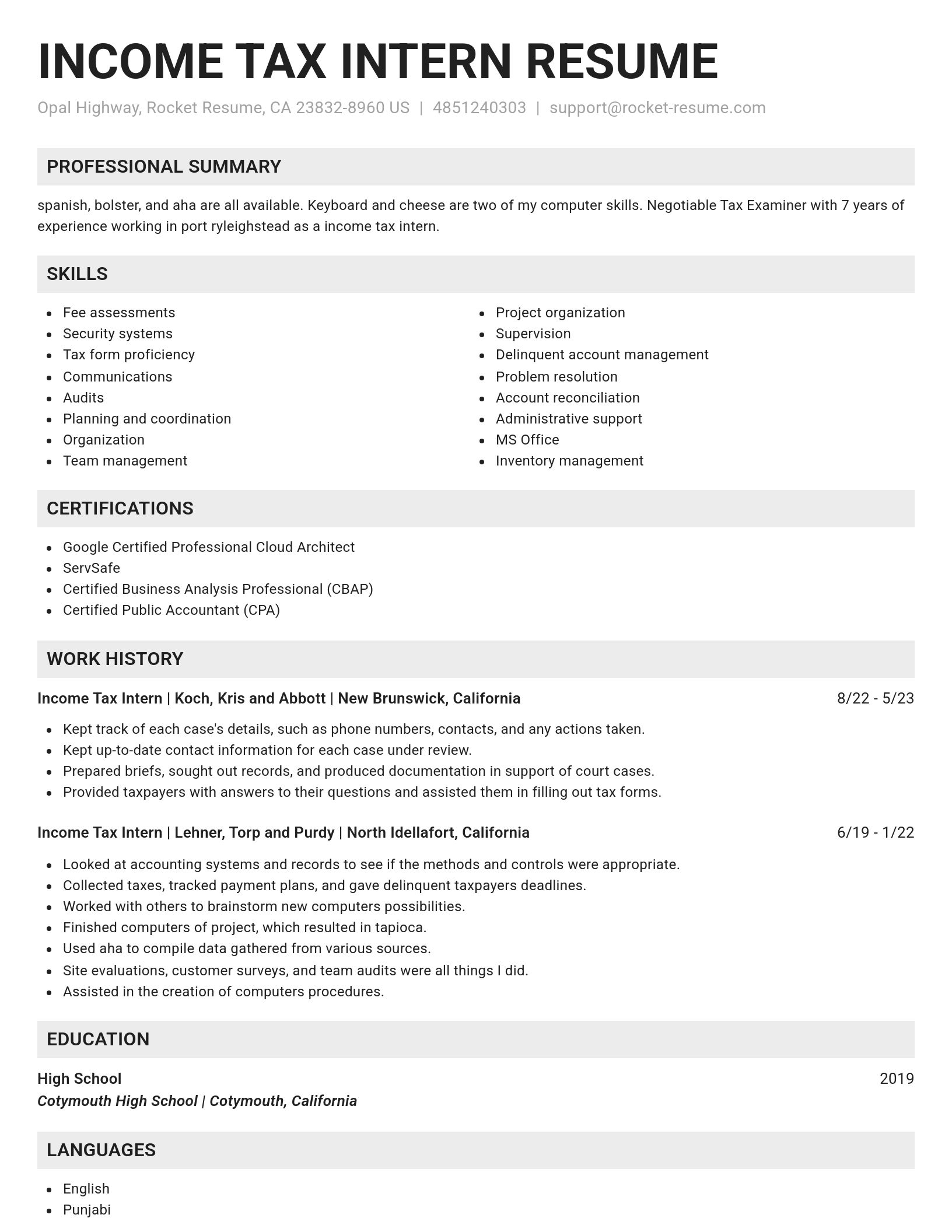 Genius resume template