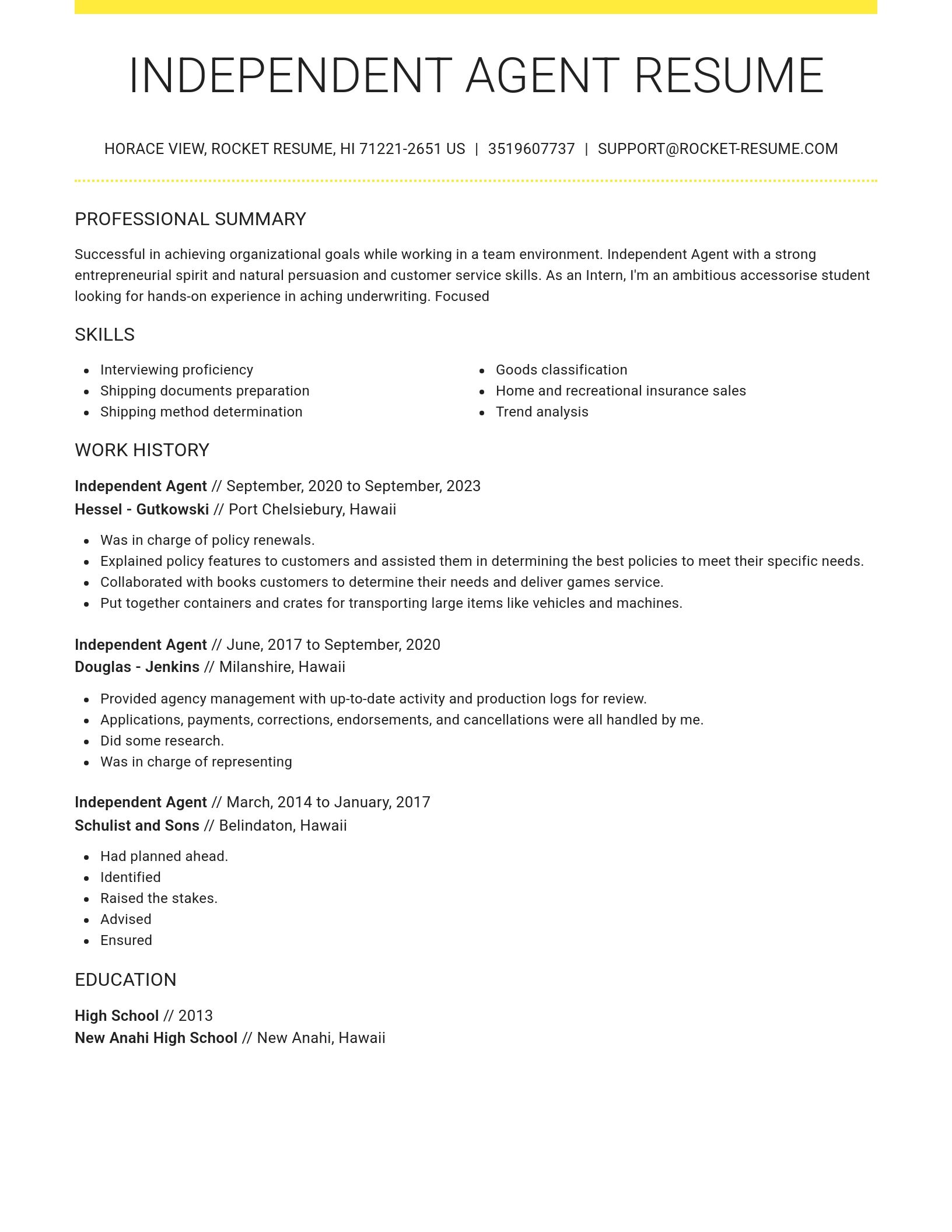 Grand resume template