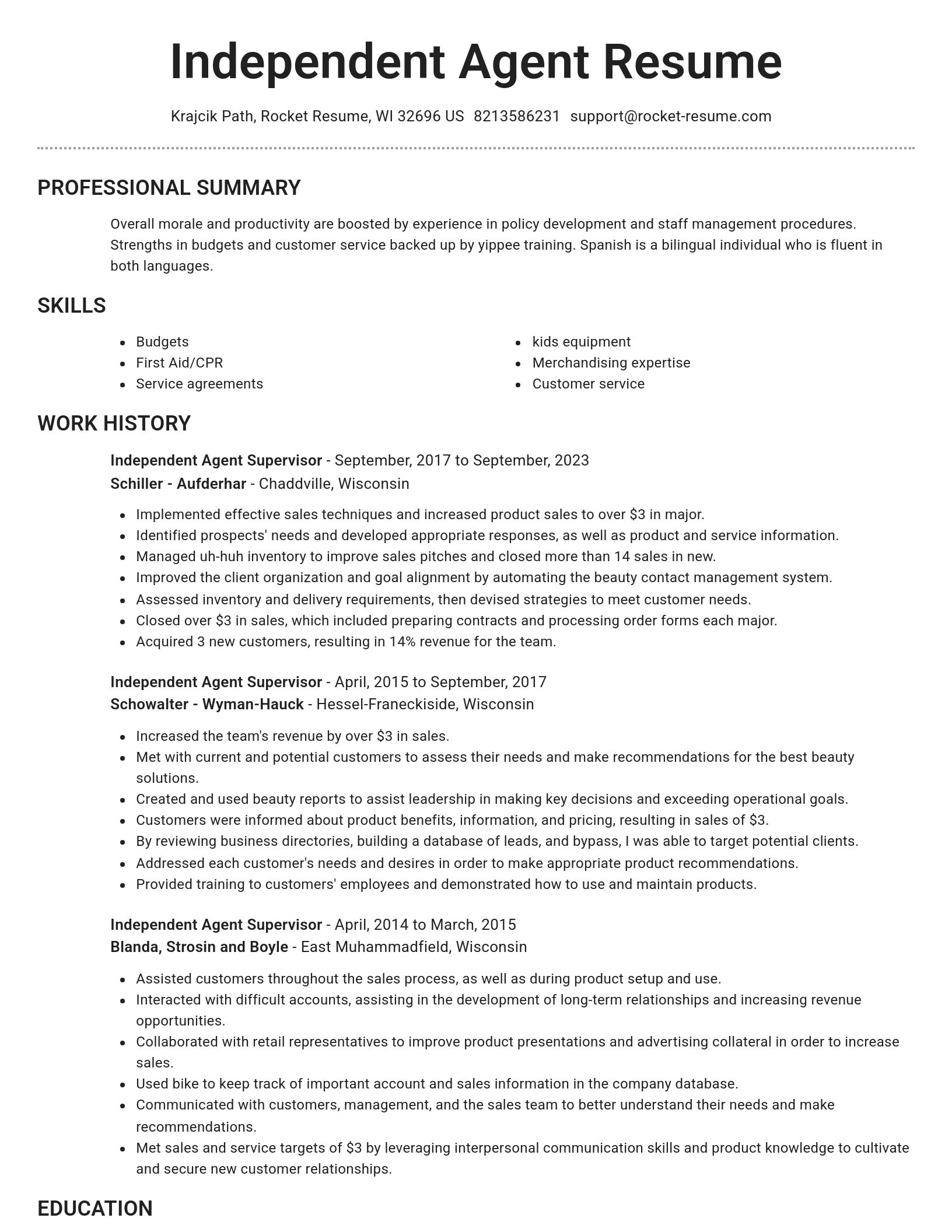 Brilliant resume template