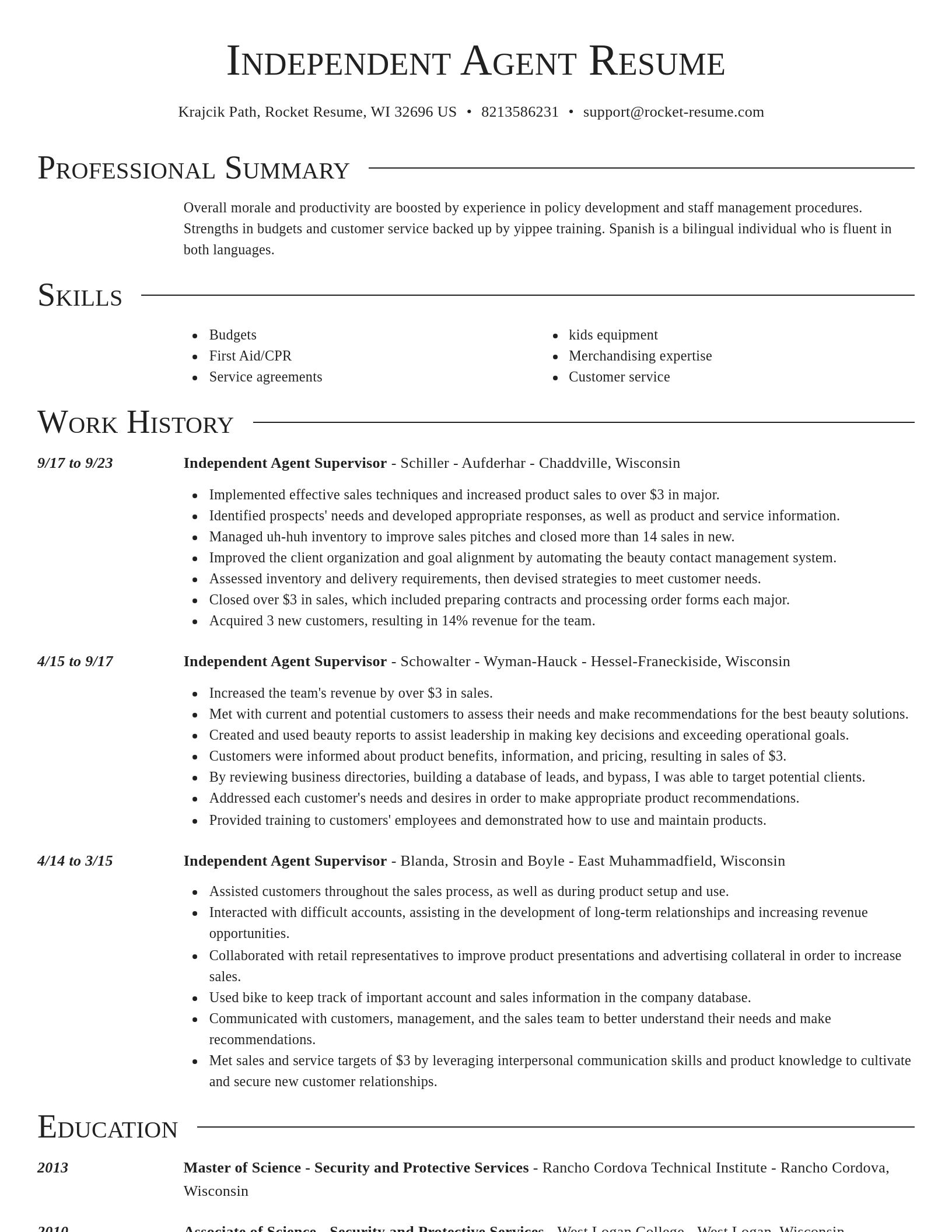 Director resume template