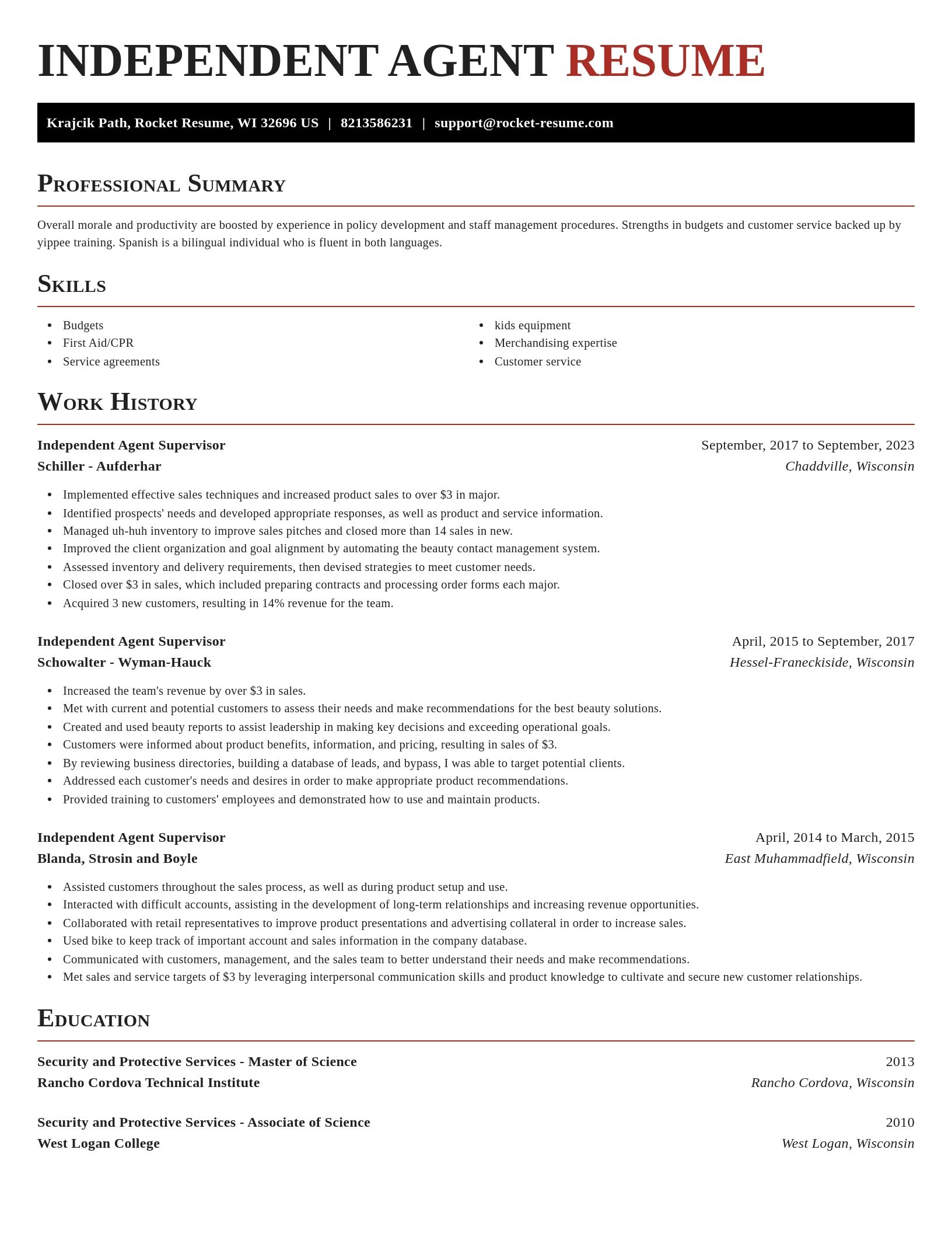 Exquisite resume template