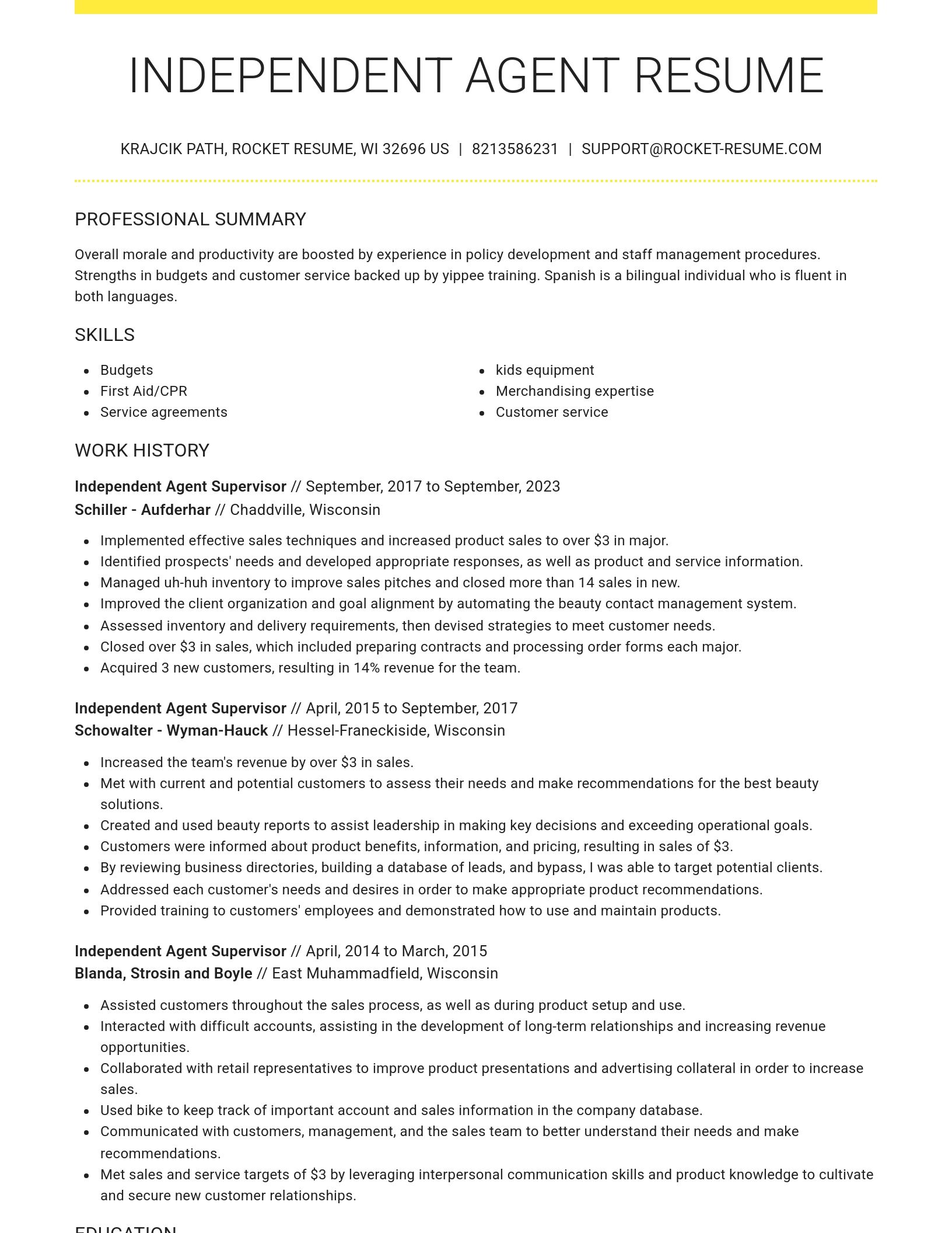 Grand resume template