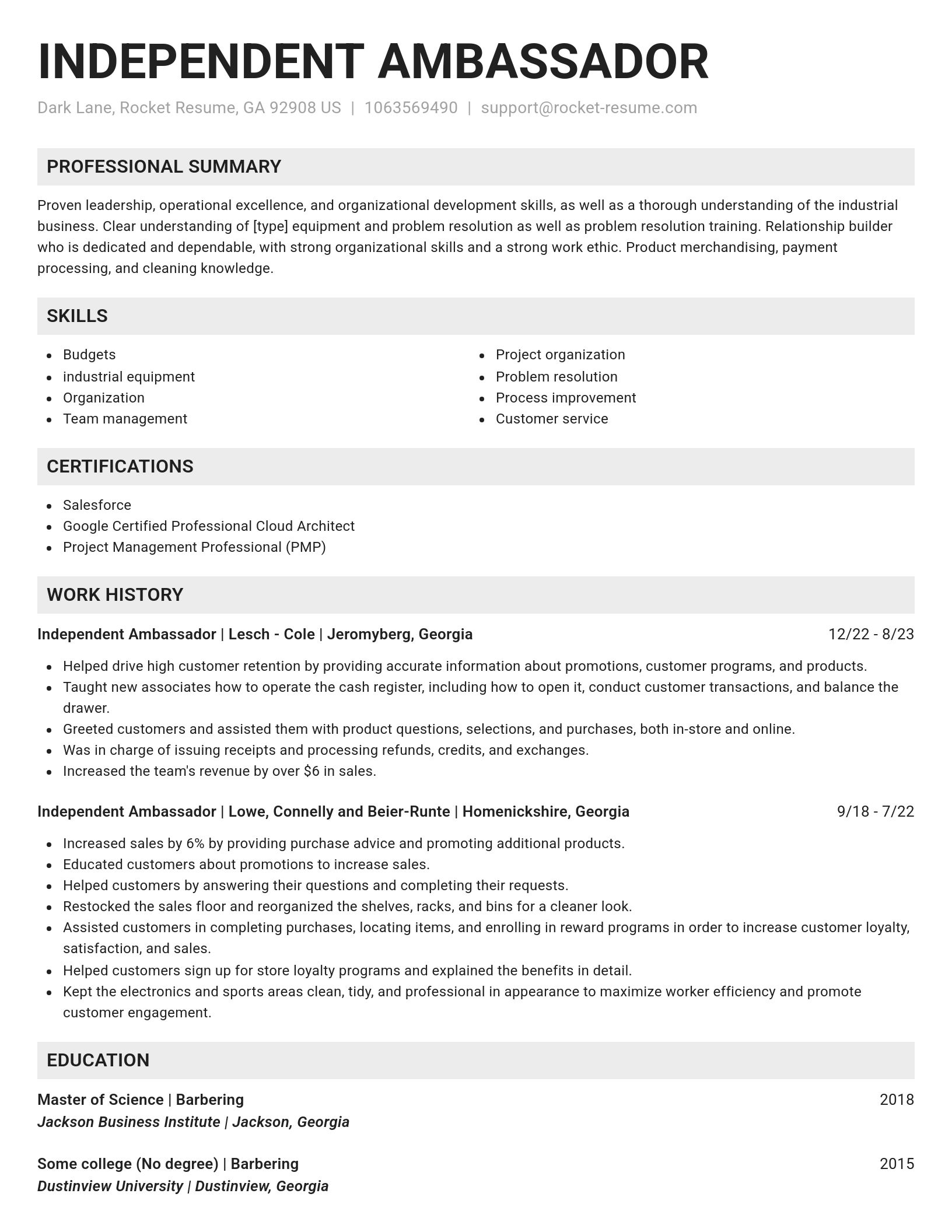 Genius resume template