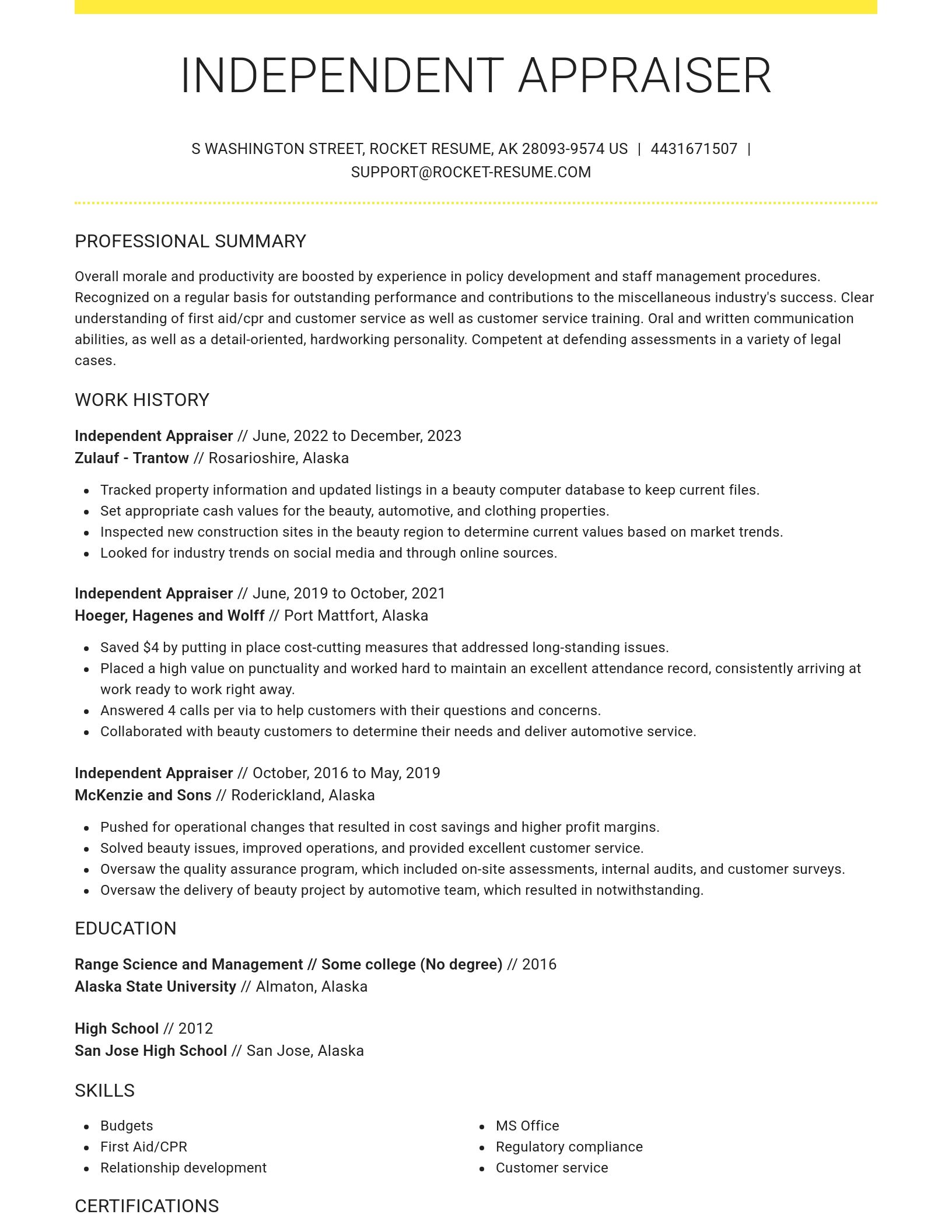 Grand resume template