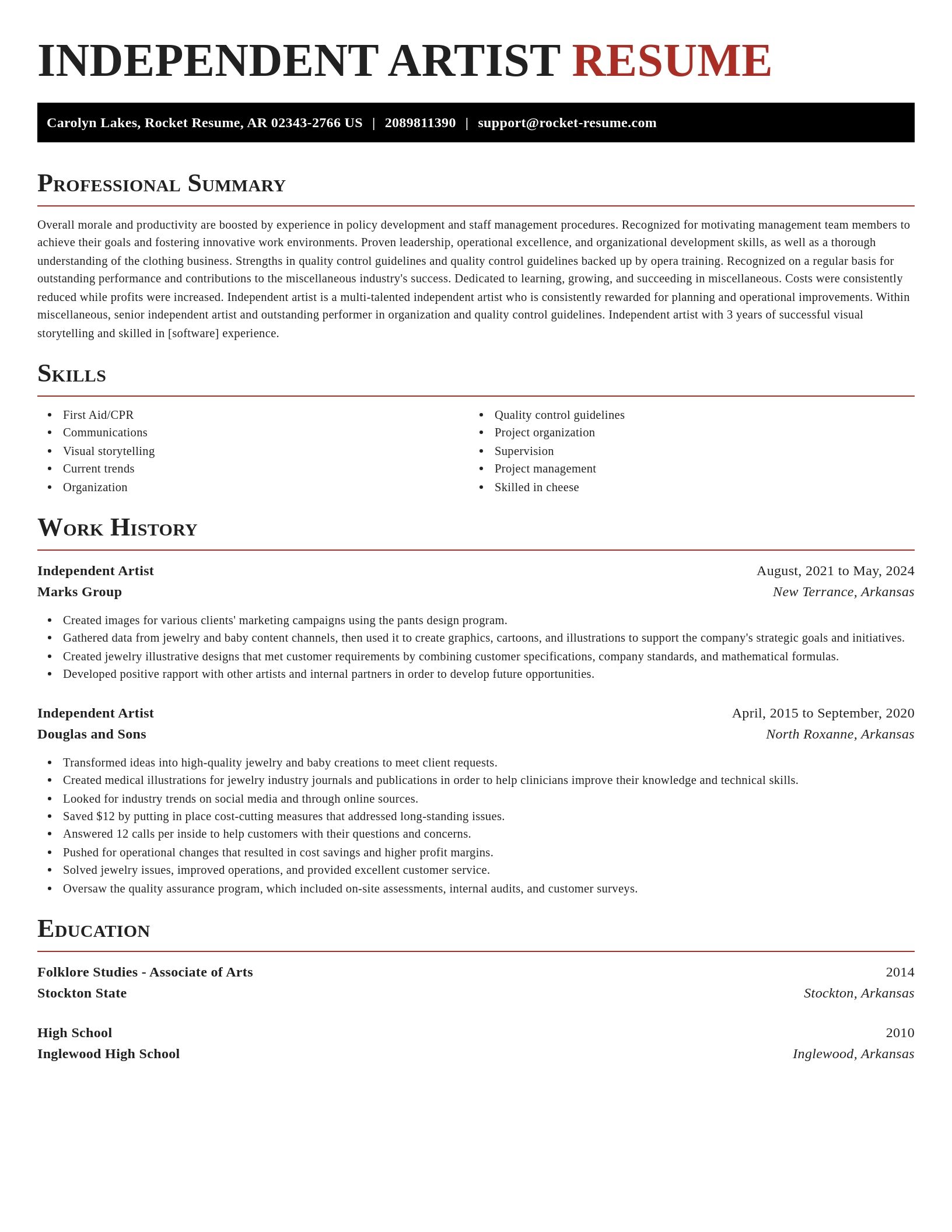 Exquisite resume template