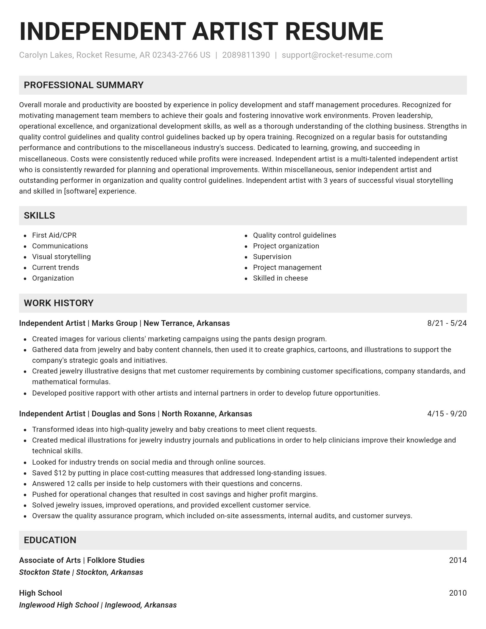 Genius resume template