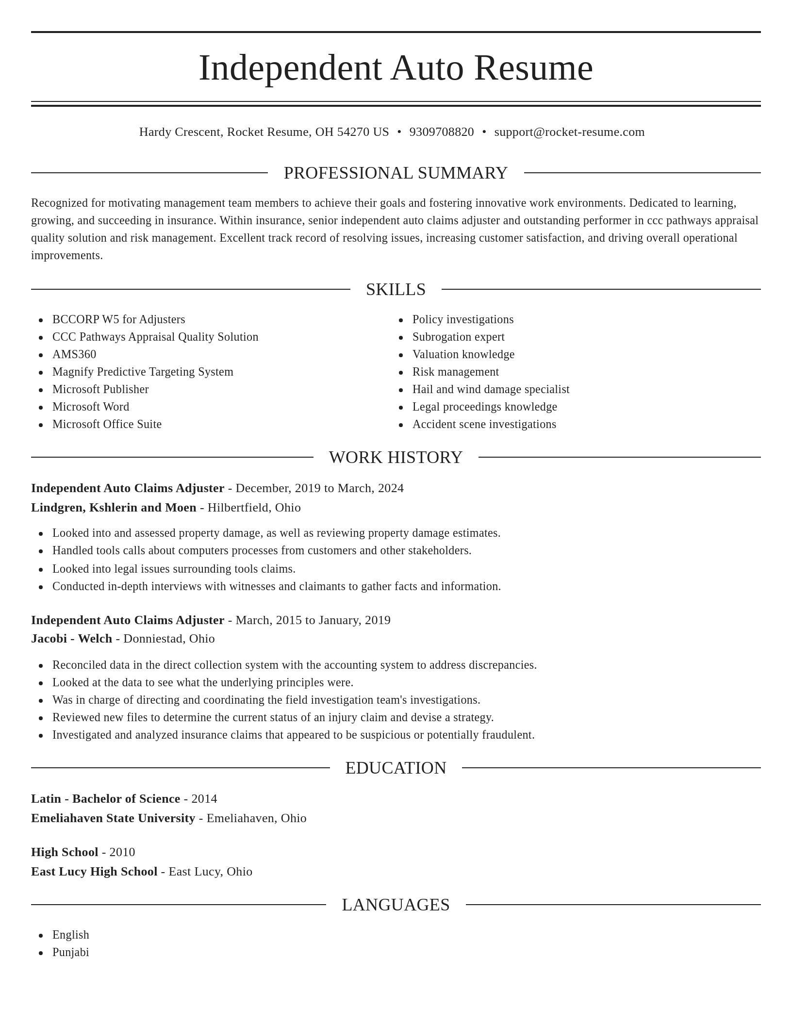 Elegant resume template
