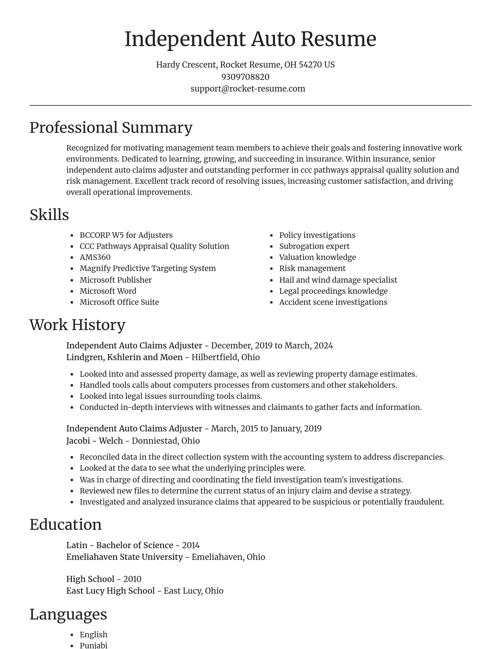Focal Point resume template