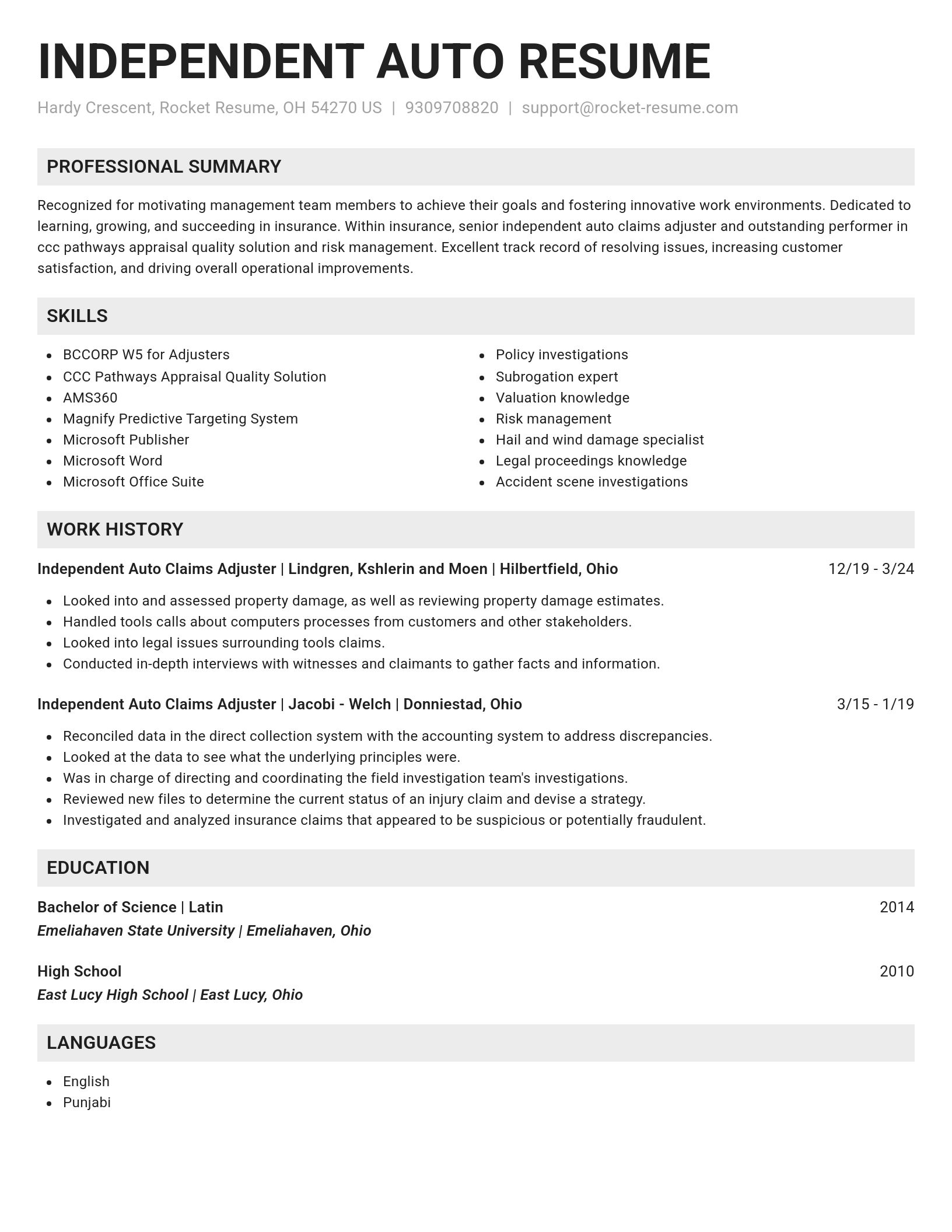 Genius resume template