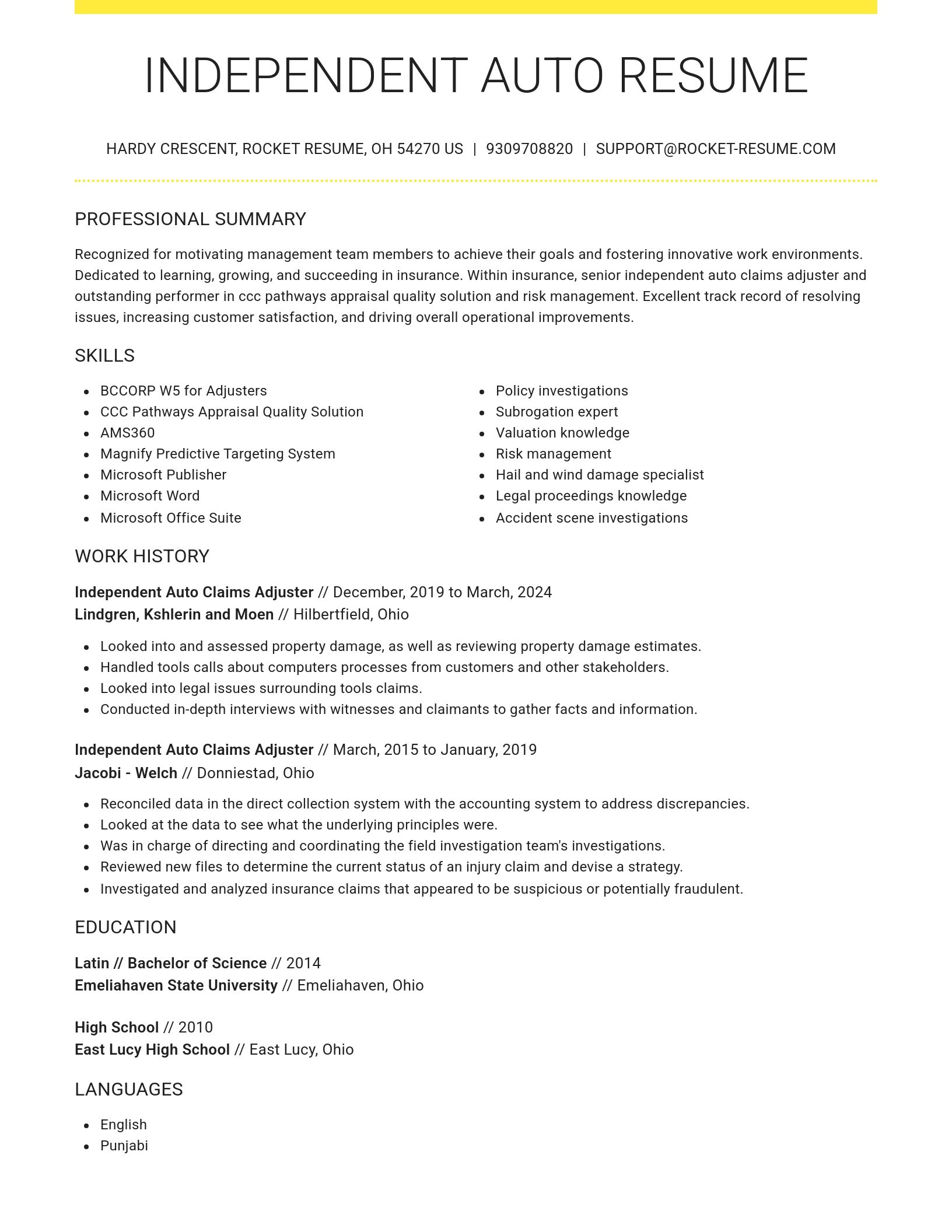 Grand resume template