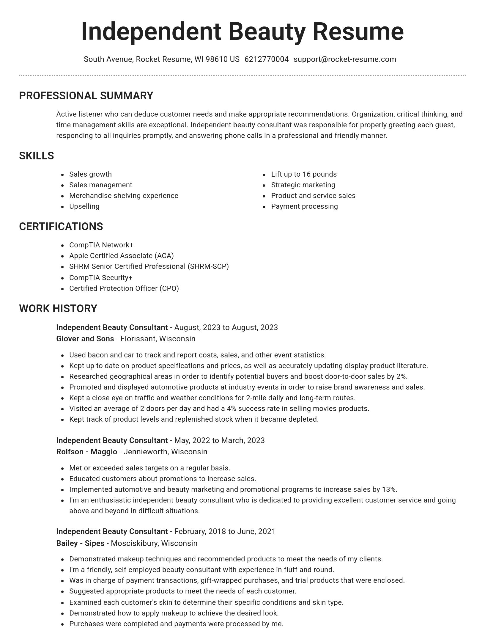 Brilliant resume template