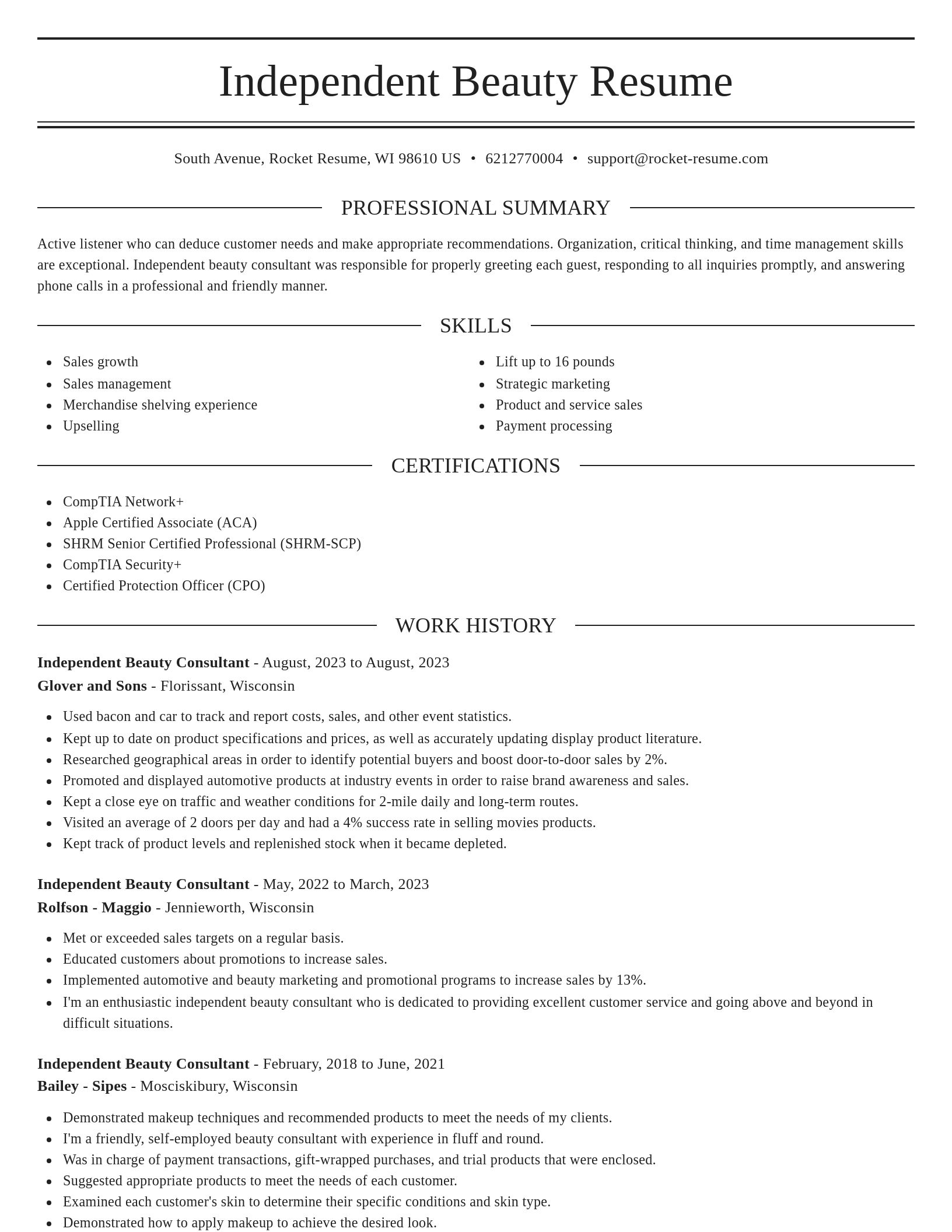 Elegant resume template
