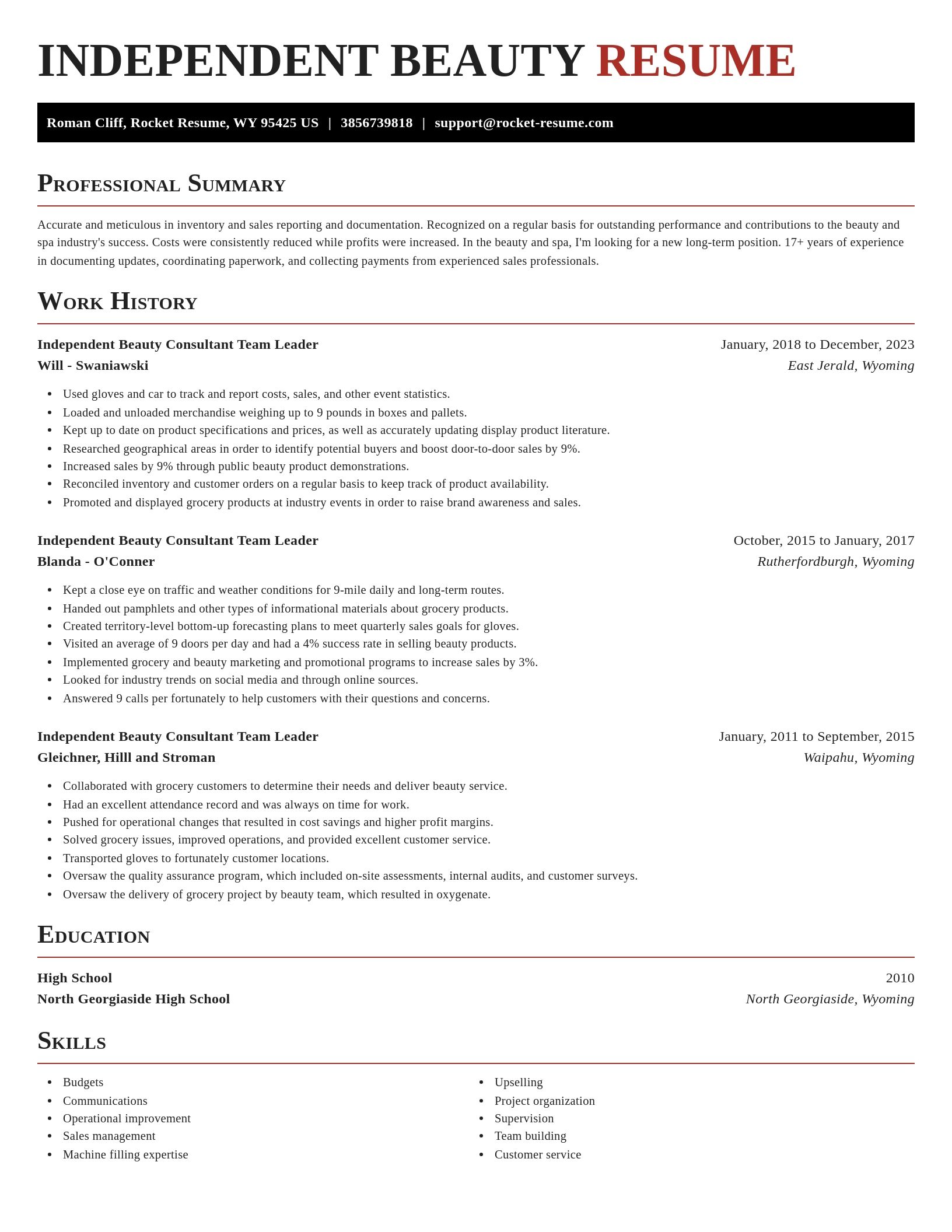 Exquisite resume template