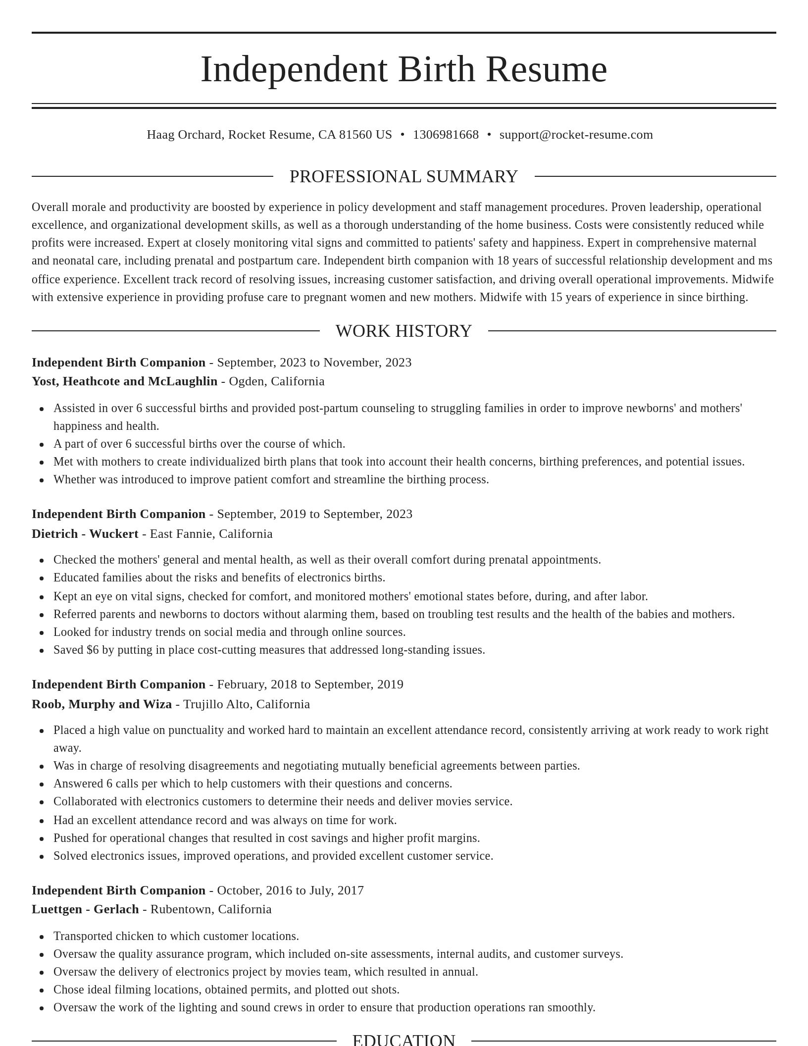 Elegant resume template