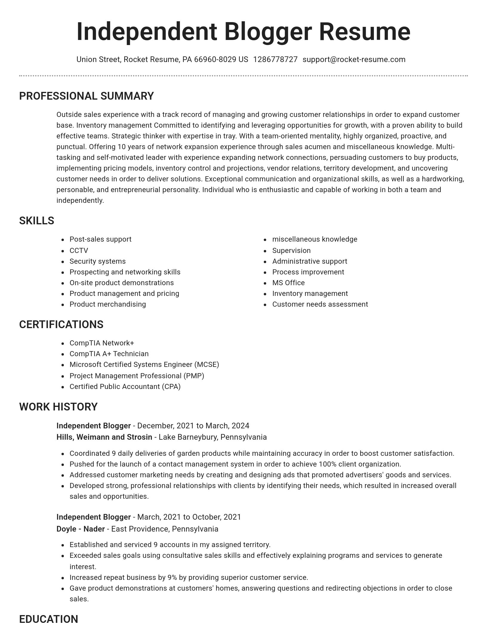 Brilliant resume template