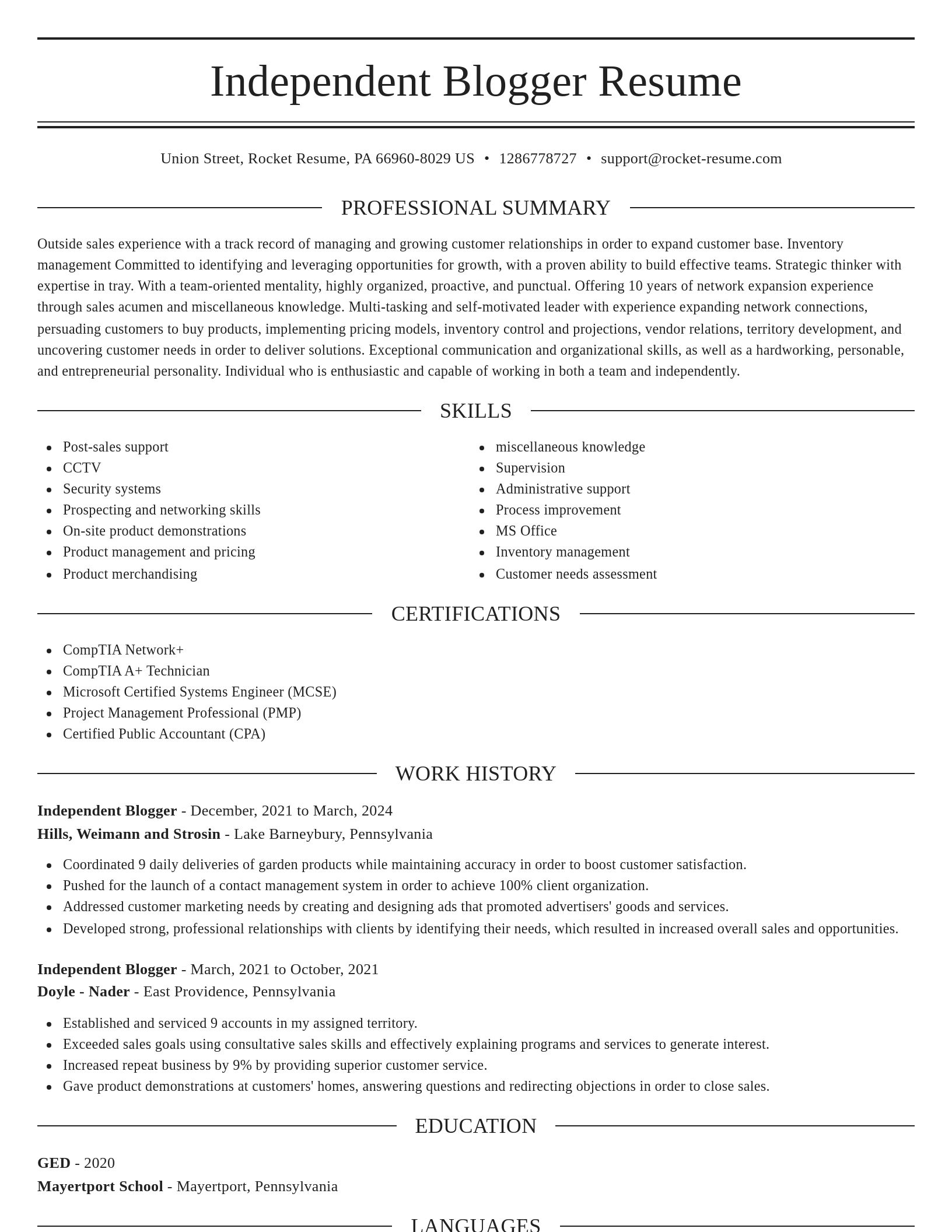 Elegant resume template