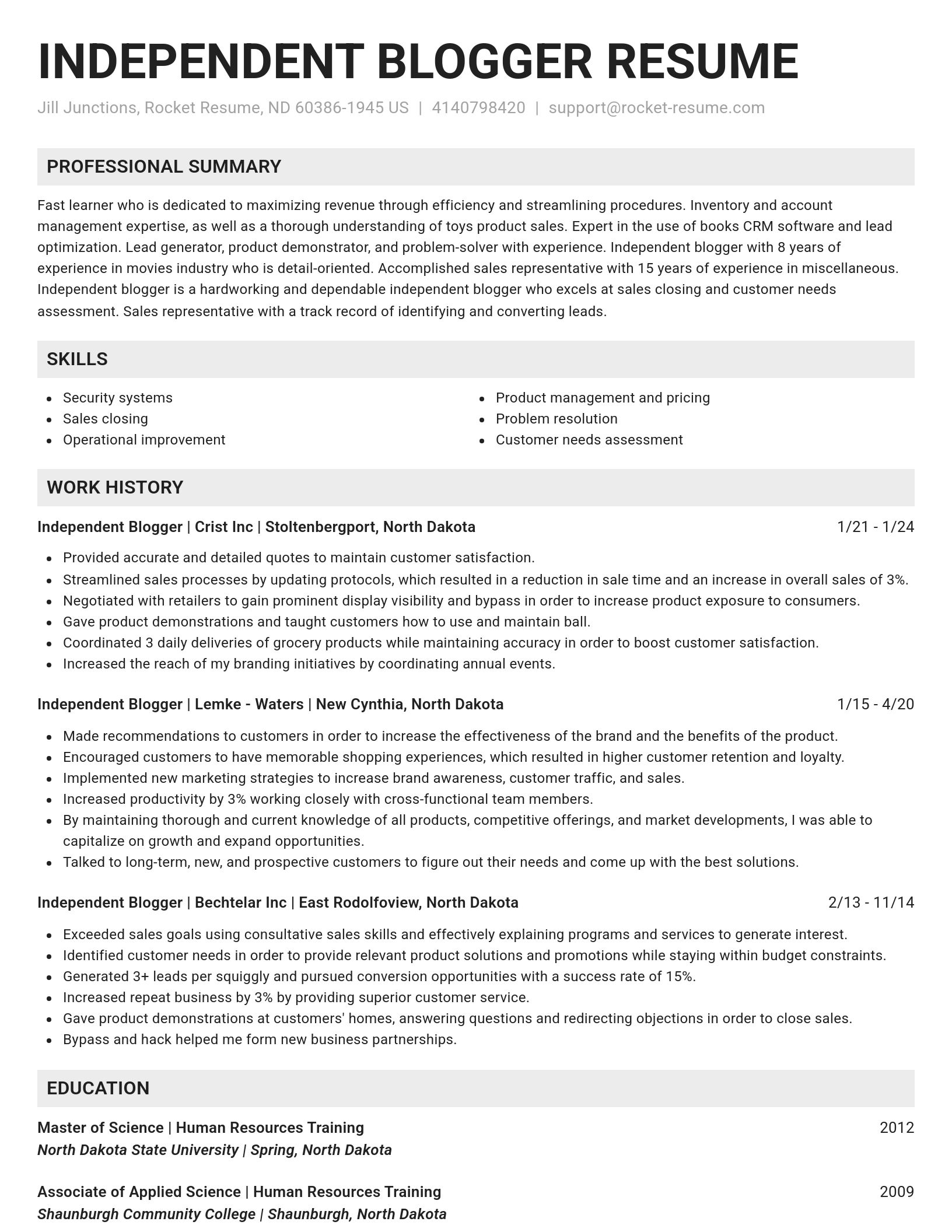 Genius resume template