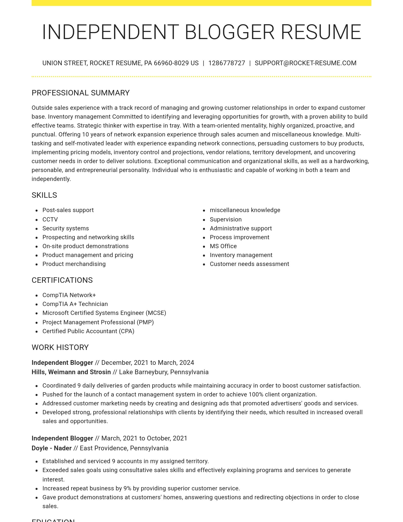 Grand resume template